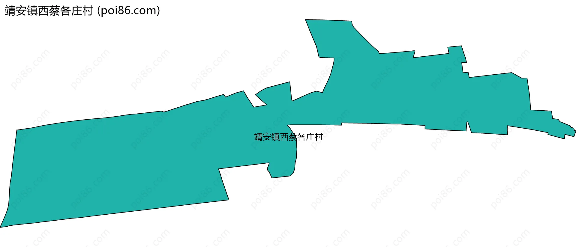 靖安镇西蔡各庄村边界地图