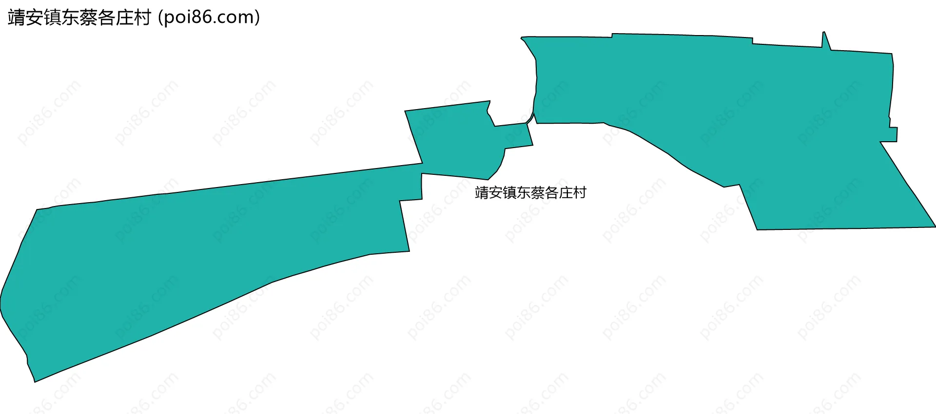 靖安镇东蔡各庄村边界地图