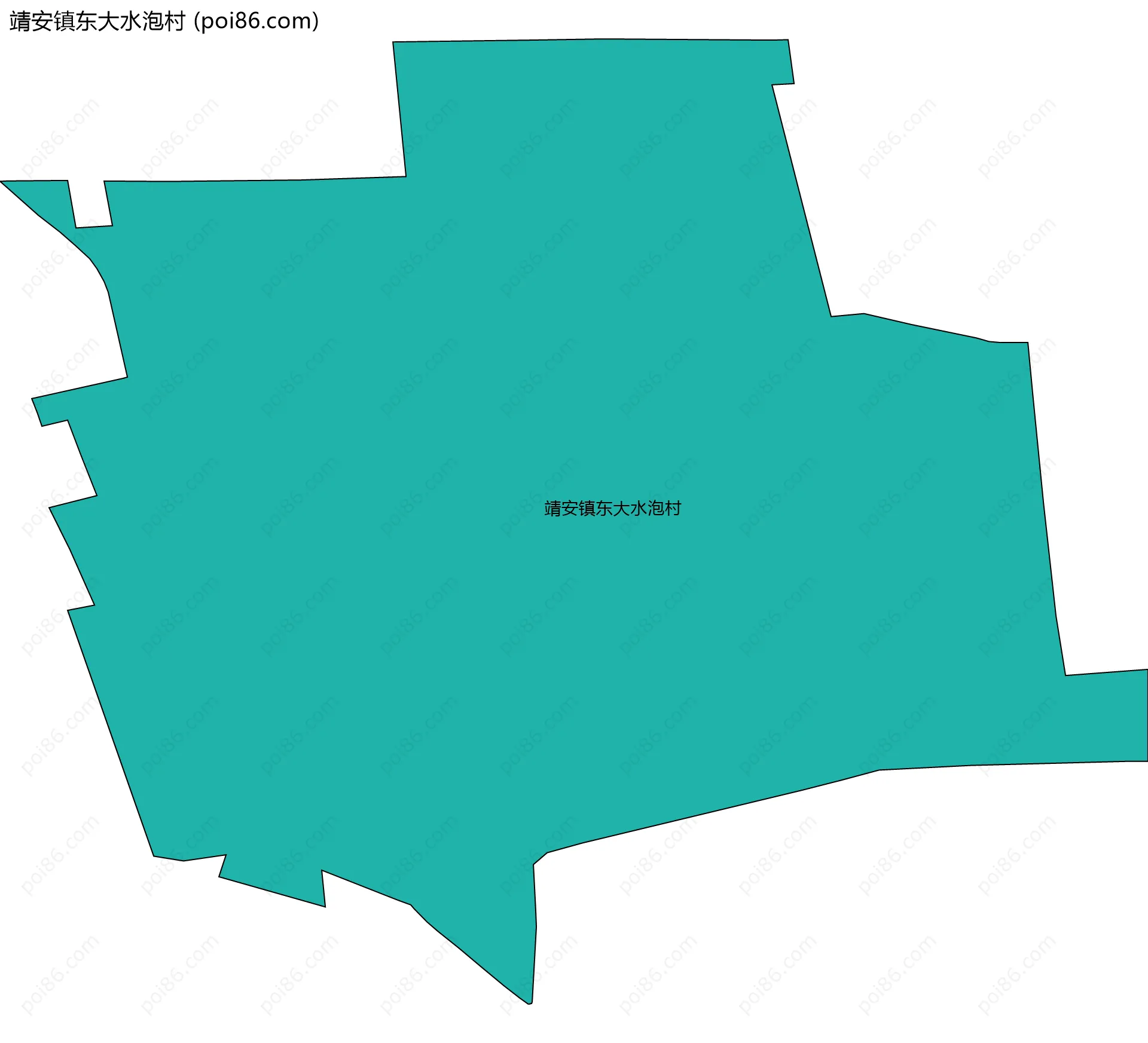 靖安镇东大水泡村边界地图