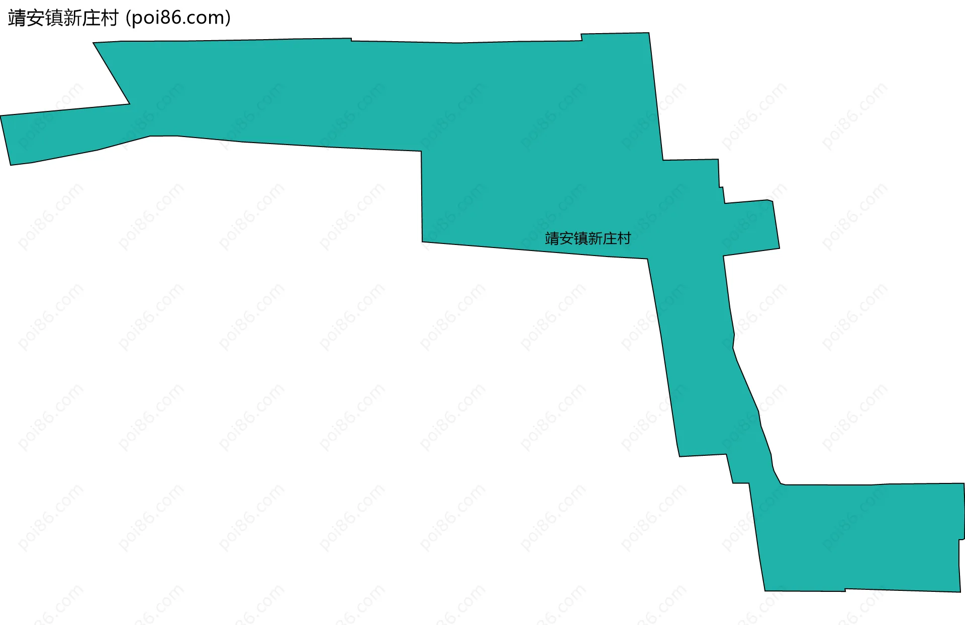 靖安镇新庄村边界地图