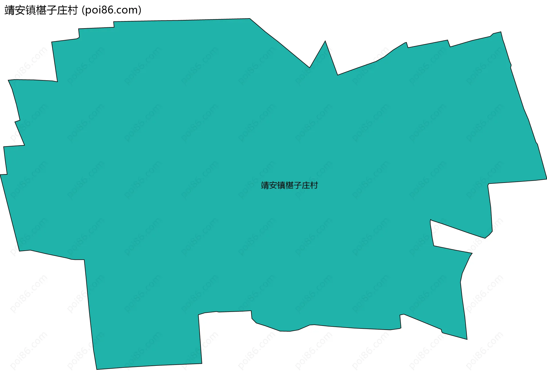 靖安镇椹子庄村边界地图