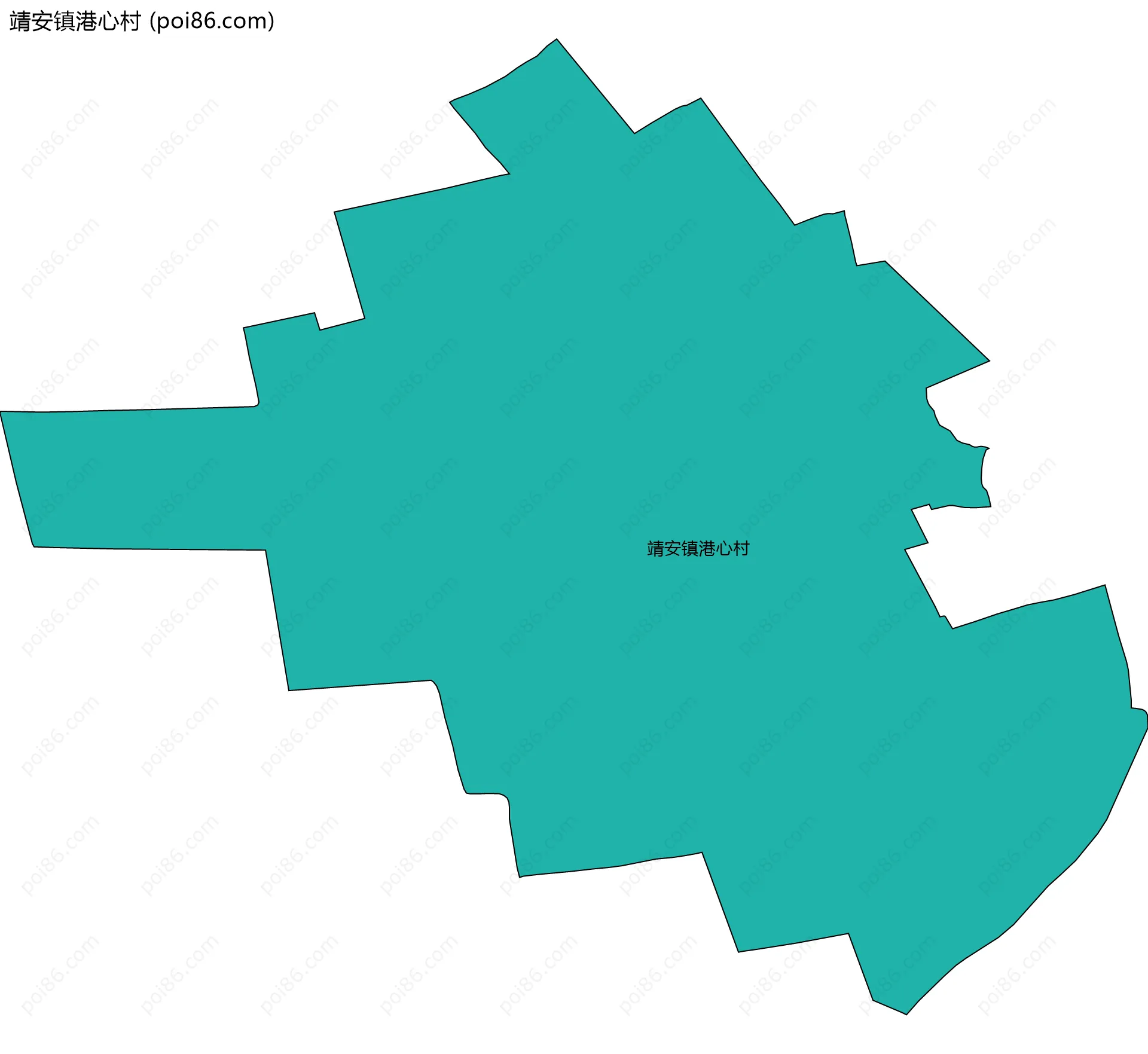 靖安镇港心村边界地图