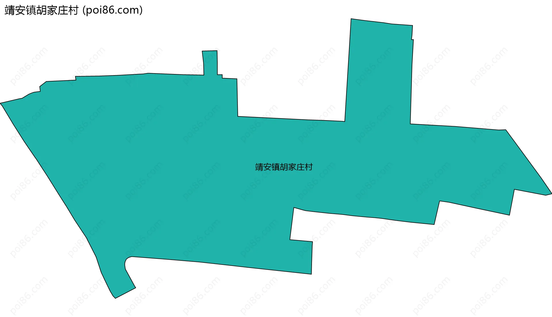 靖安镇胡家庄村边界地图