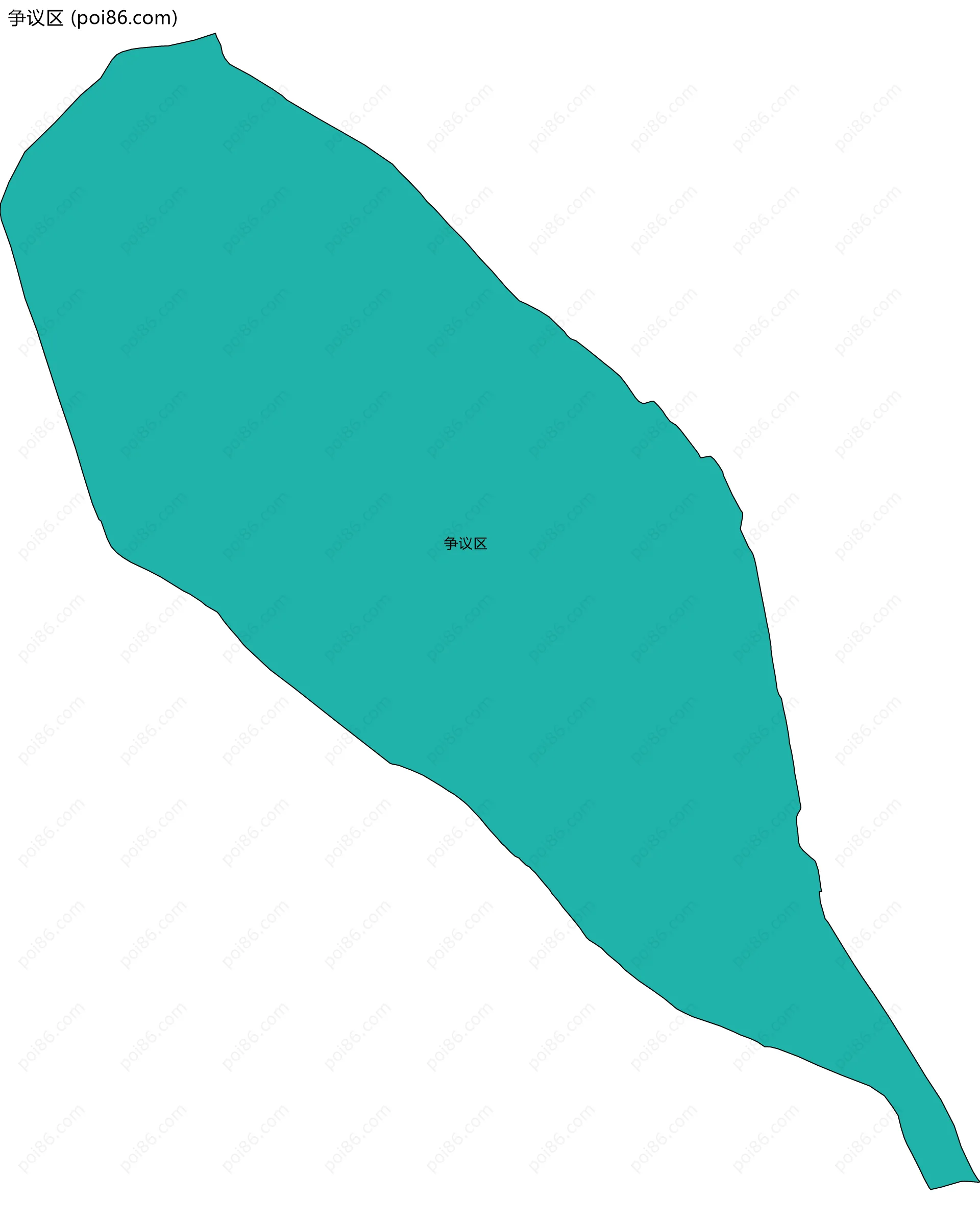 争议区边界地图