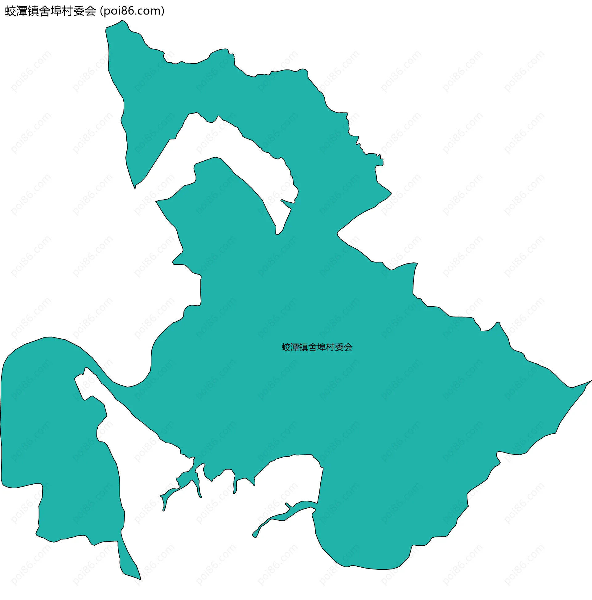 蛟潭镇舍埠村委会边界地图