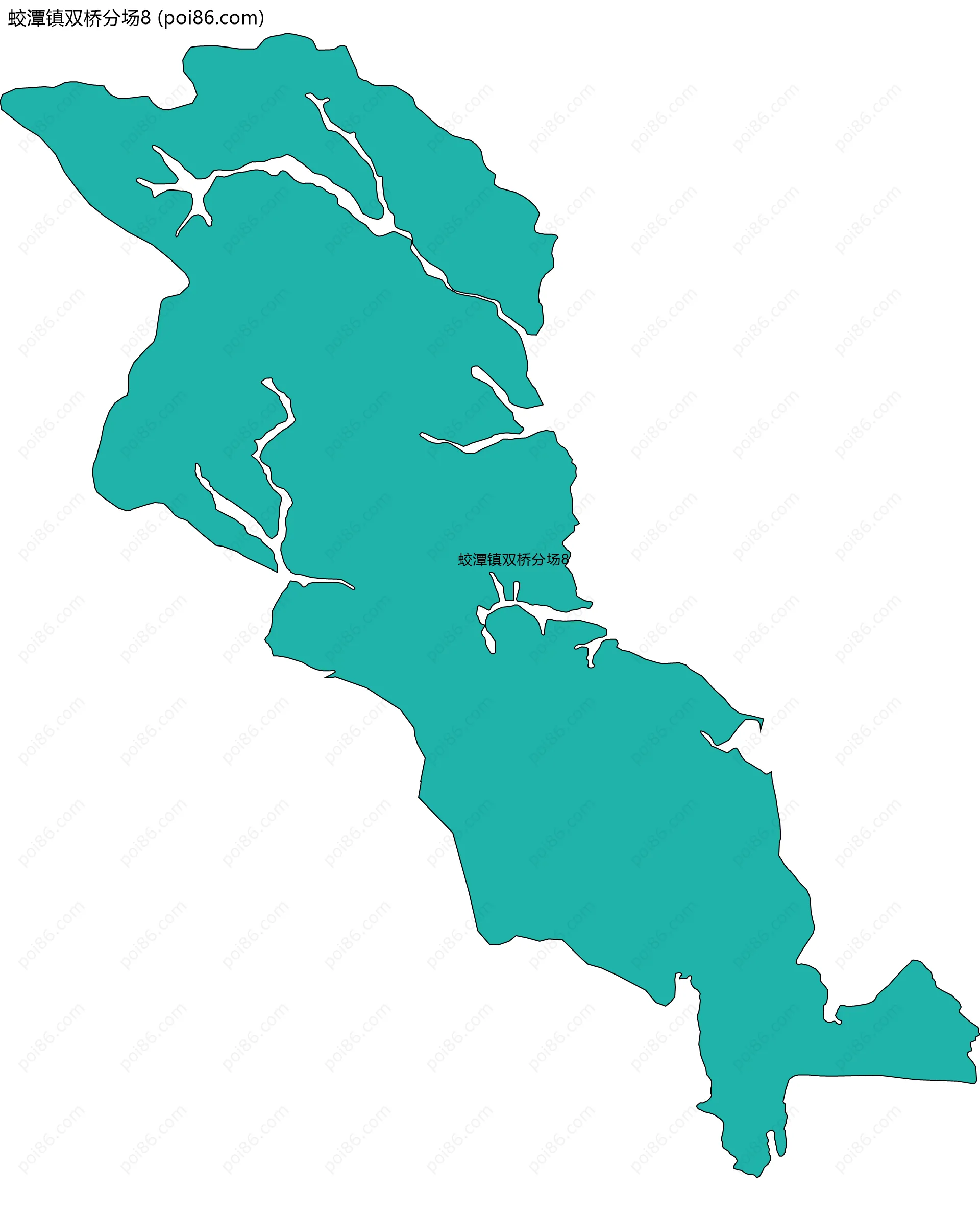 蛟潭镇双桥分场8边界地图