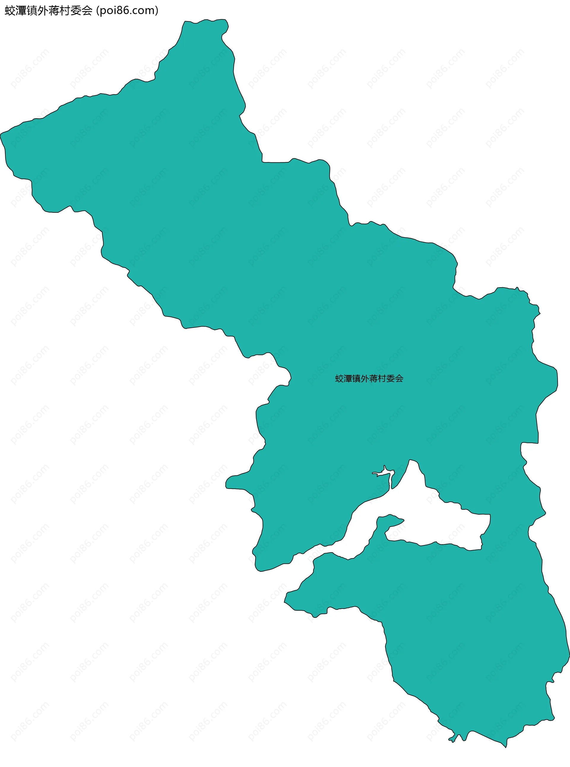 蛟潭镇外蒋村委会边界地图