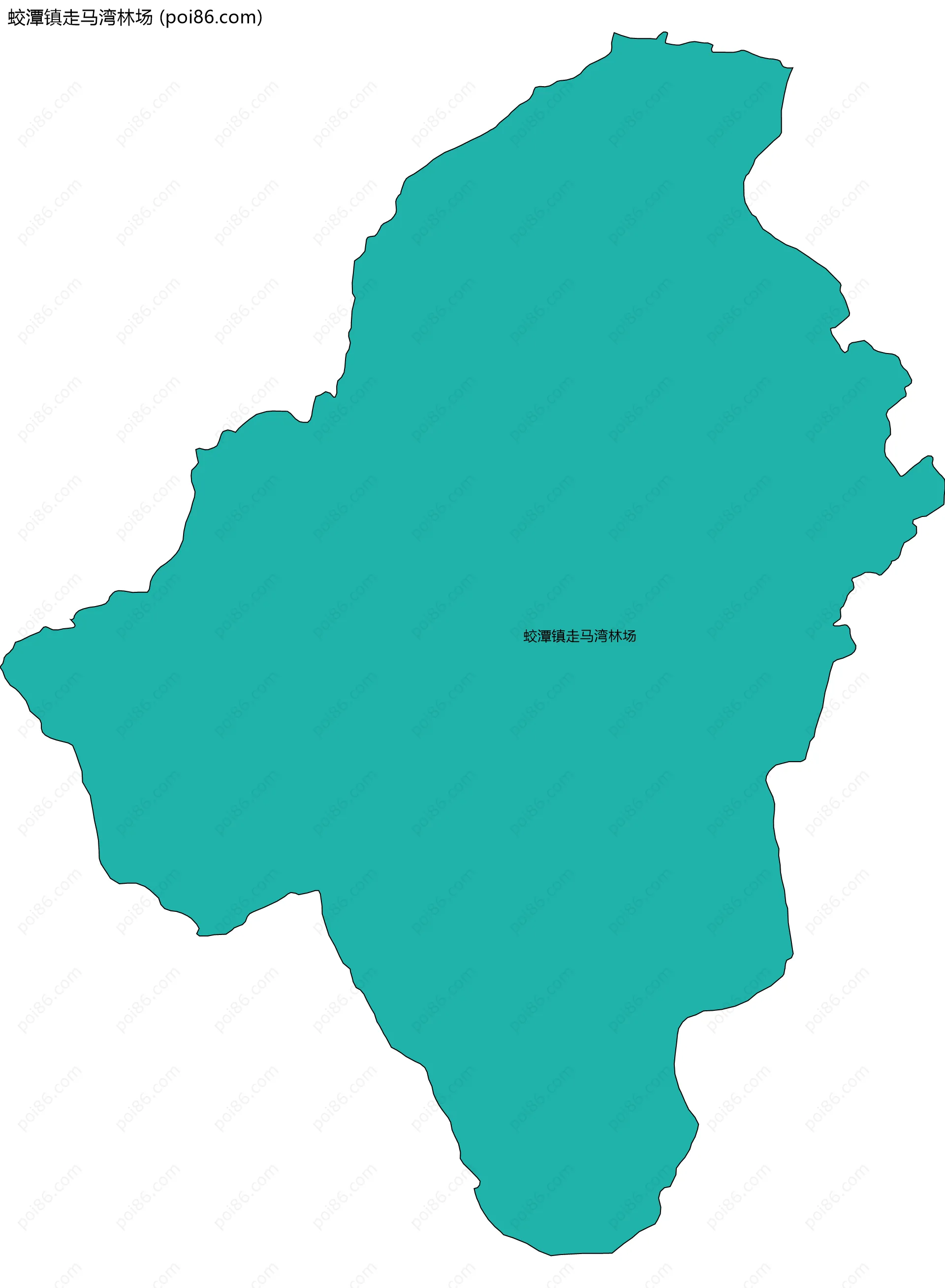 蛟潭镇走马湾林场边界地图