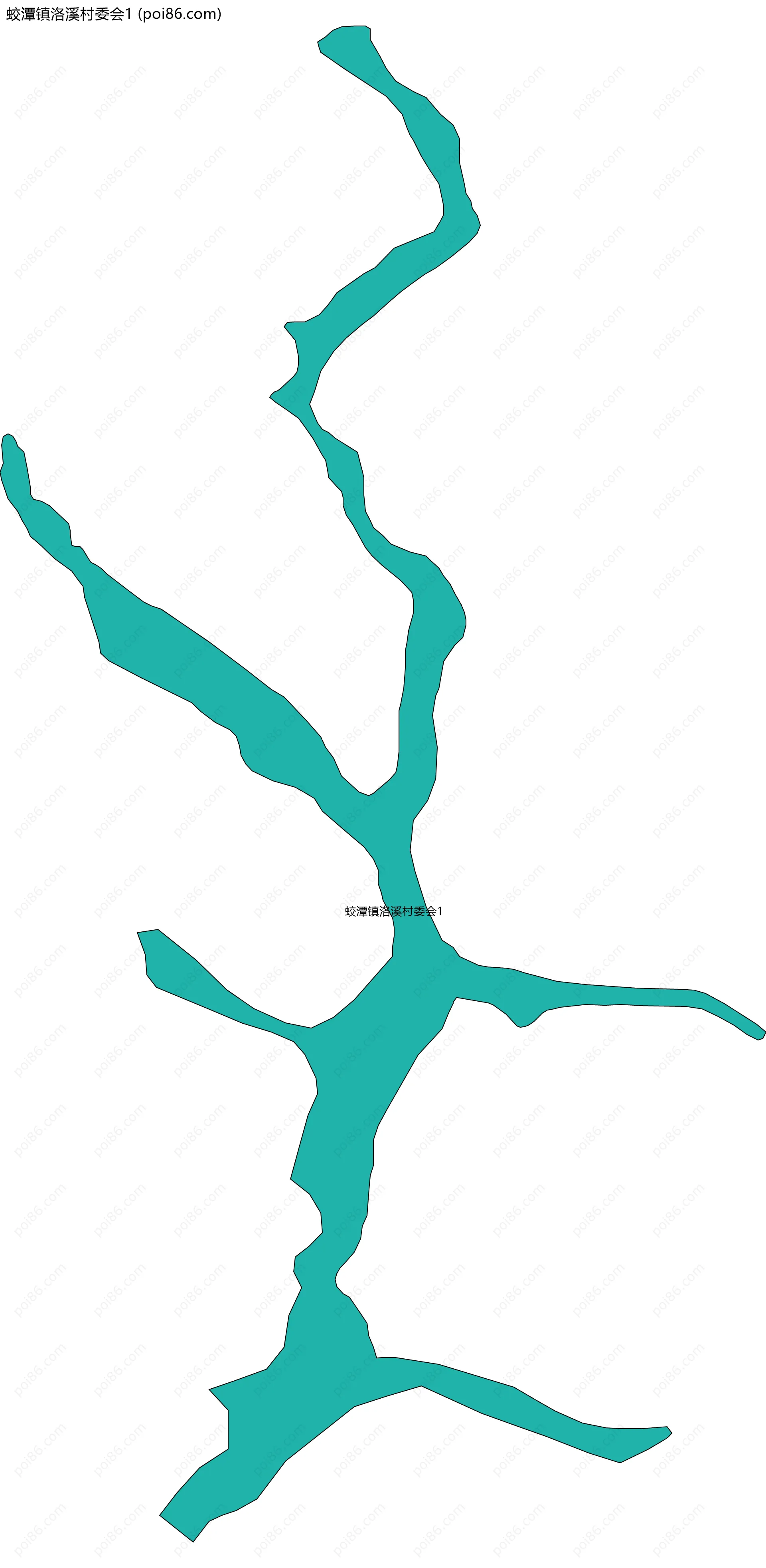 蛟潭镇洛溪村委会1边界地图