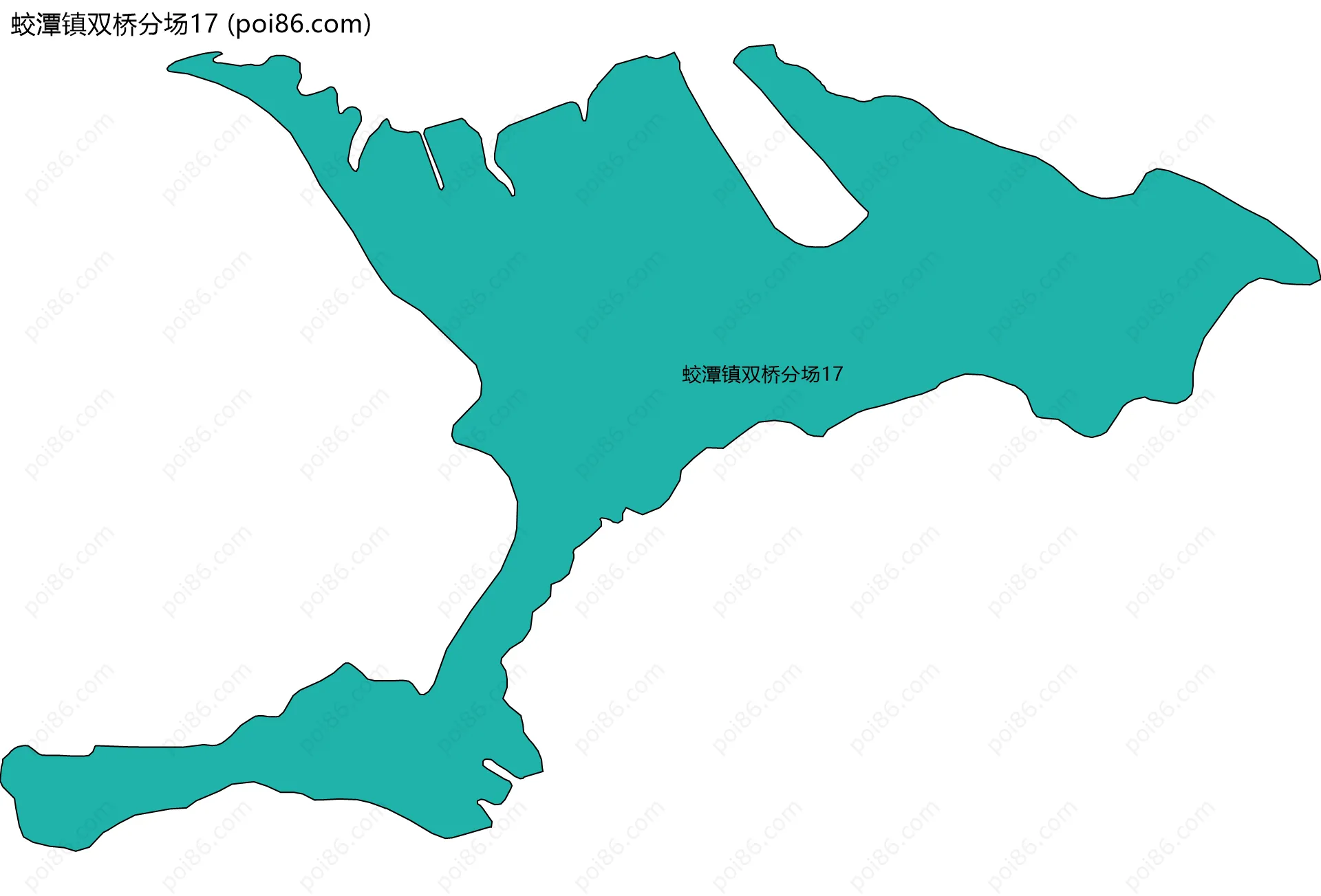 蛟潭镇双桥分场17边界地图