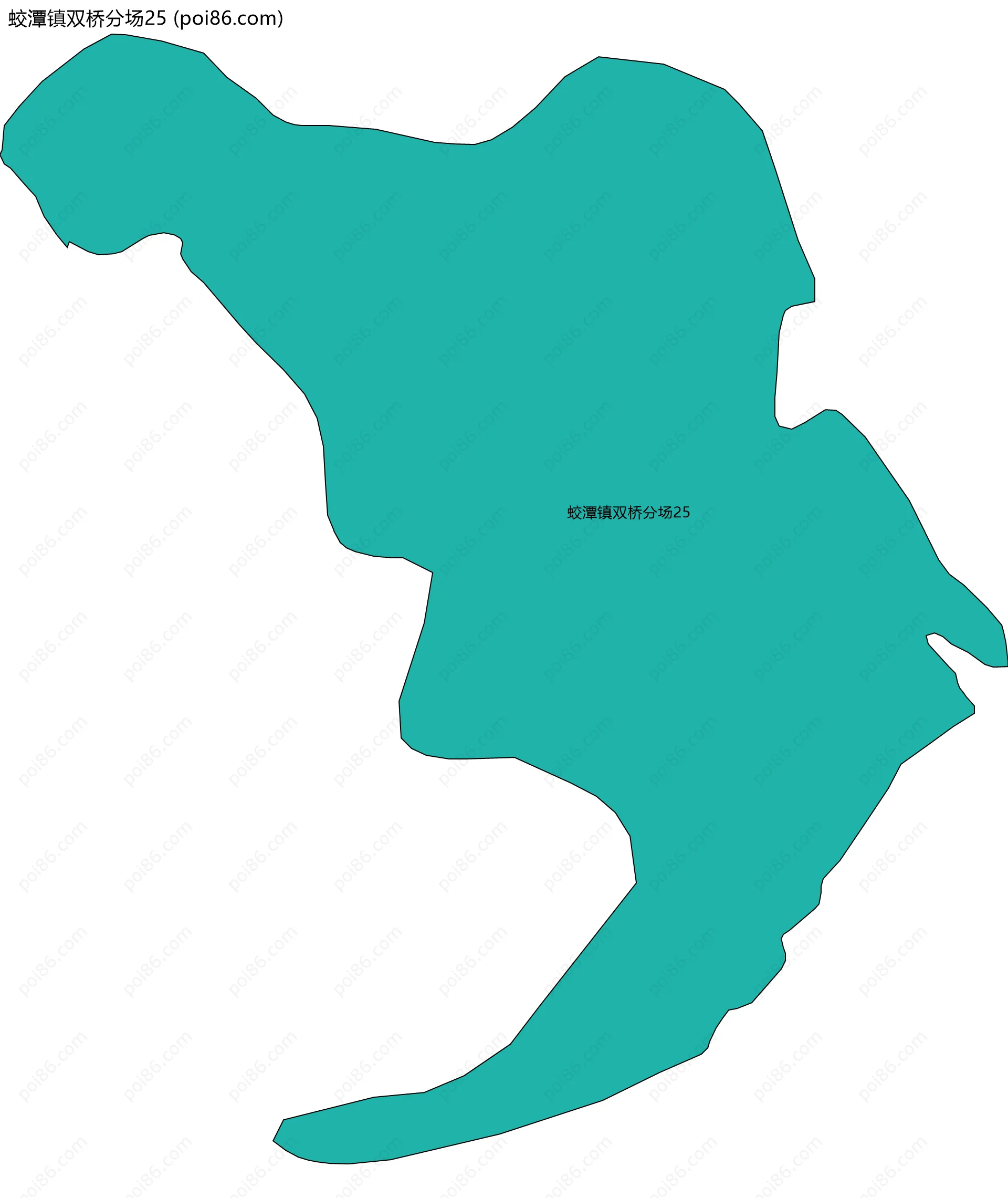 蛟潭镇双桥分场25边界地图