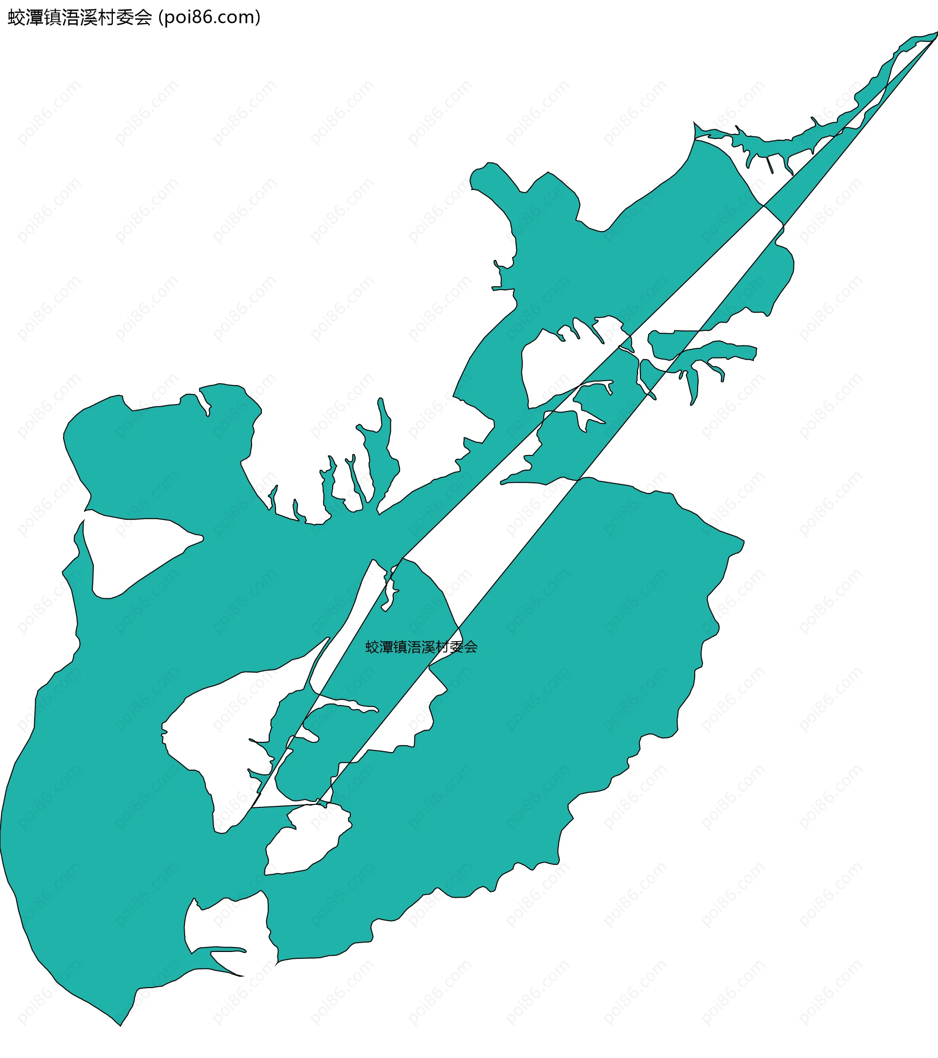 蛟潭镇浯溪村委会边界地图