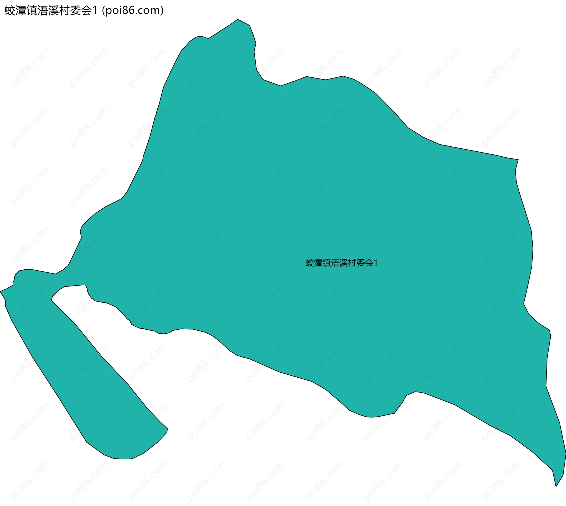 蛟潭镇浯溪村委会1边界地图