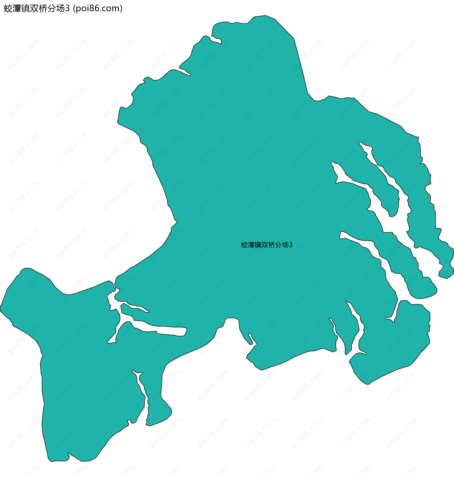 蛟潭镇双桥分场3边界地图