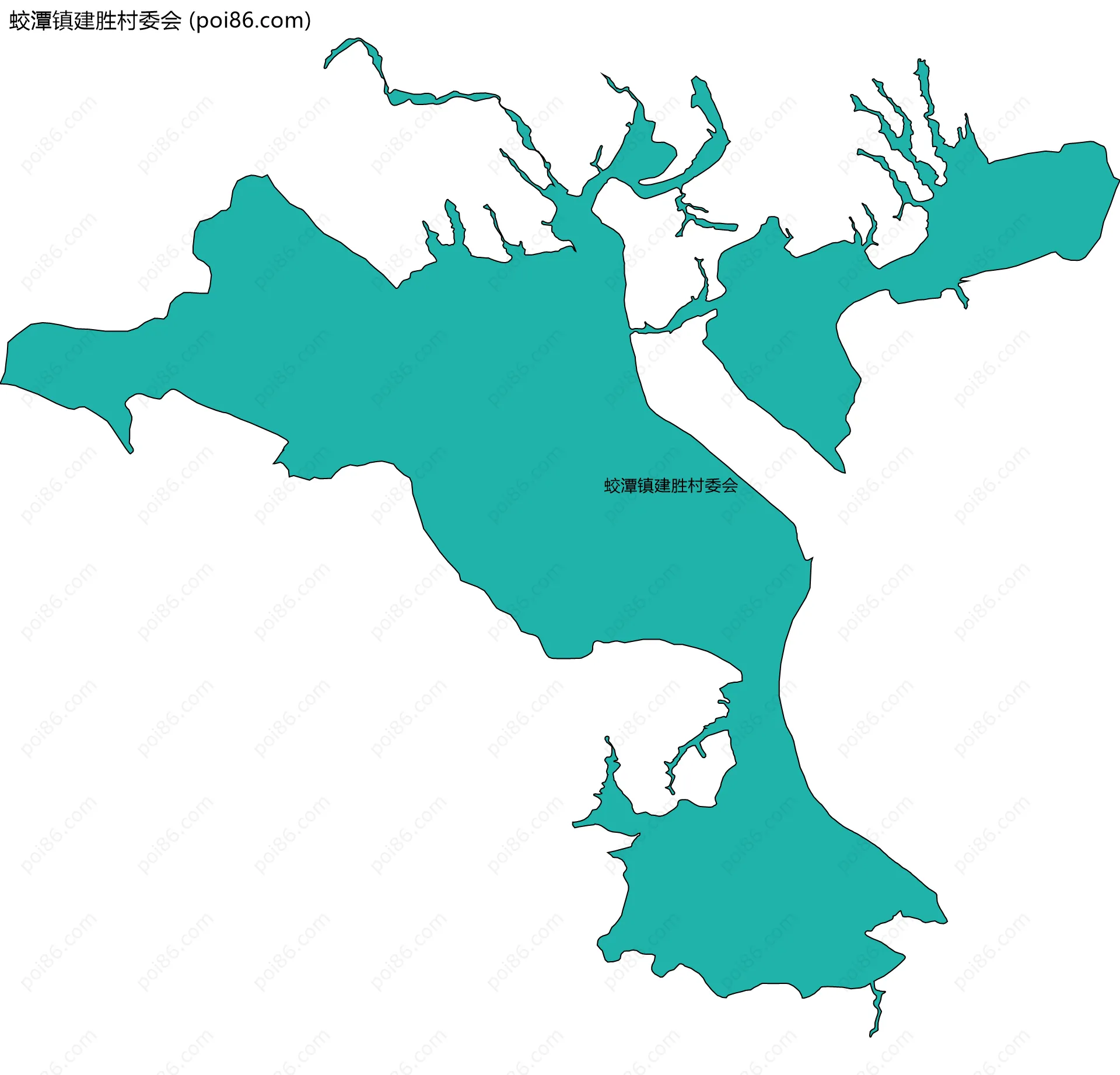蛟潭镇建胜村委会边界地图