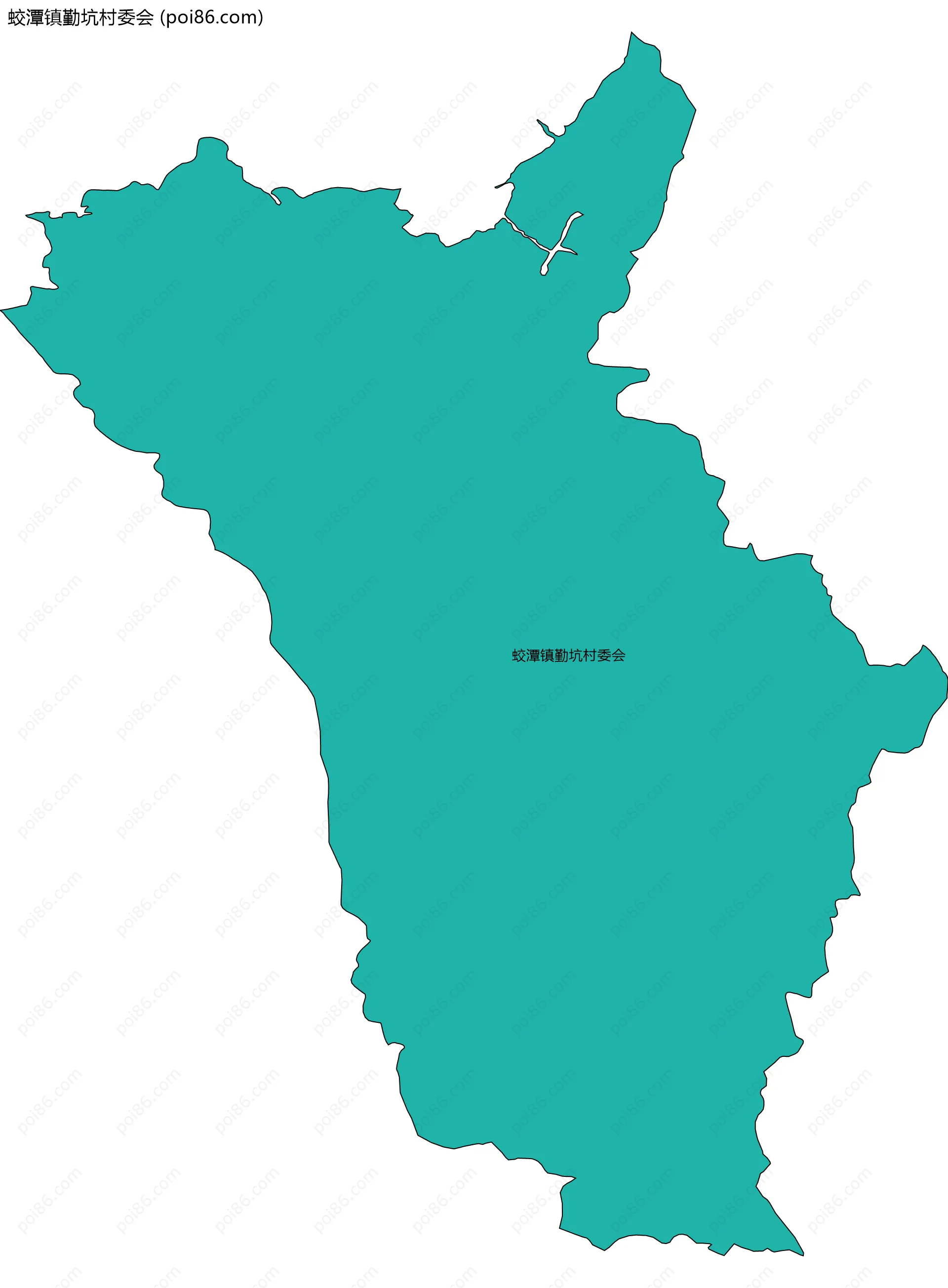 蛟潭镇勤坑村委会边界地图