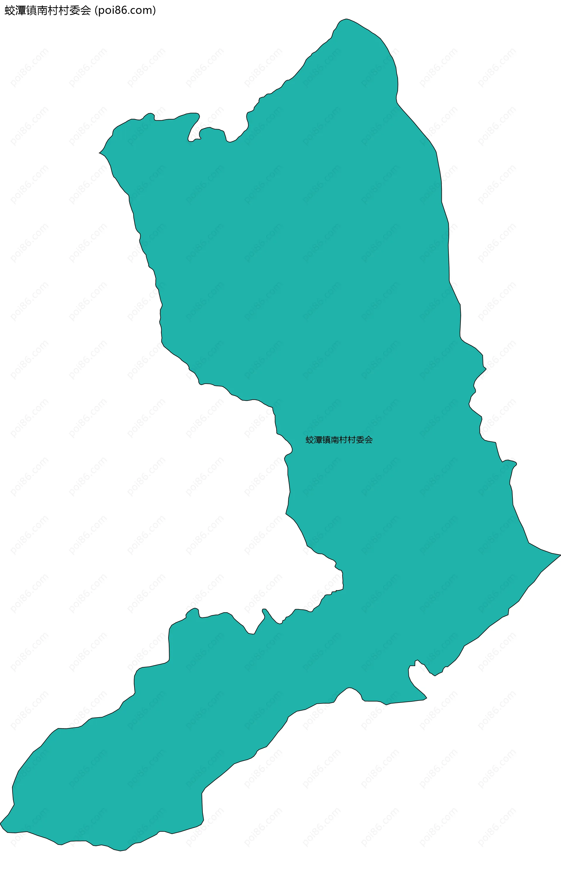 蛟潭镇南村村委会边界地图