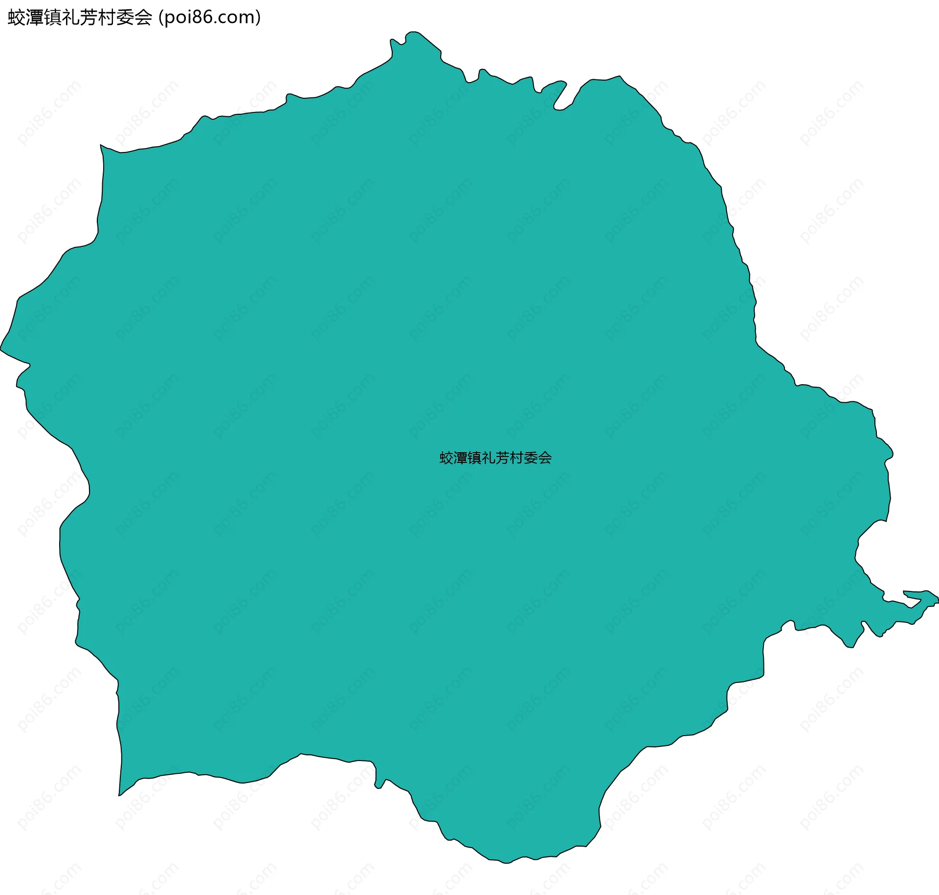 蛟潭镇礼芳村委会边界地图