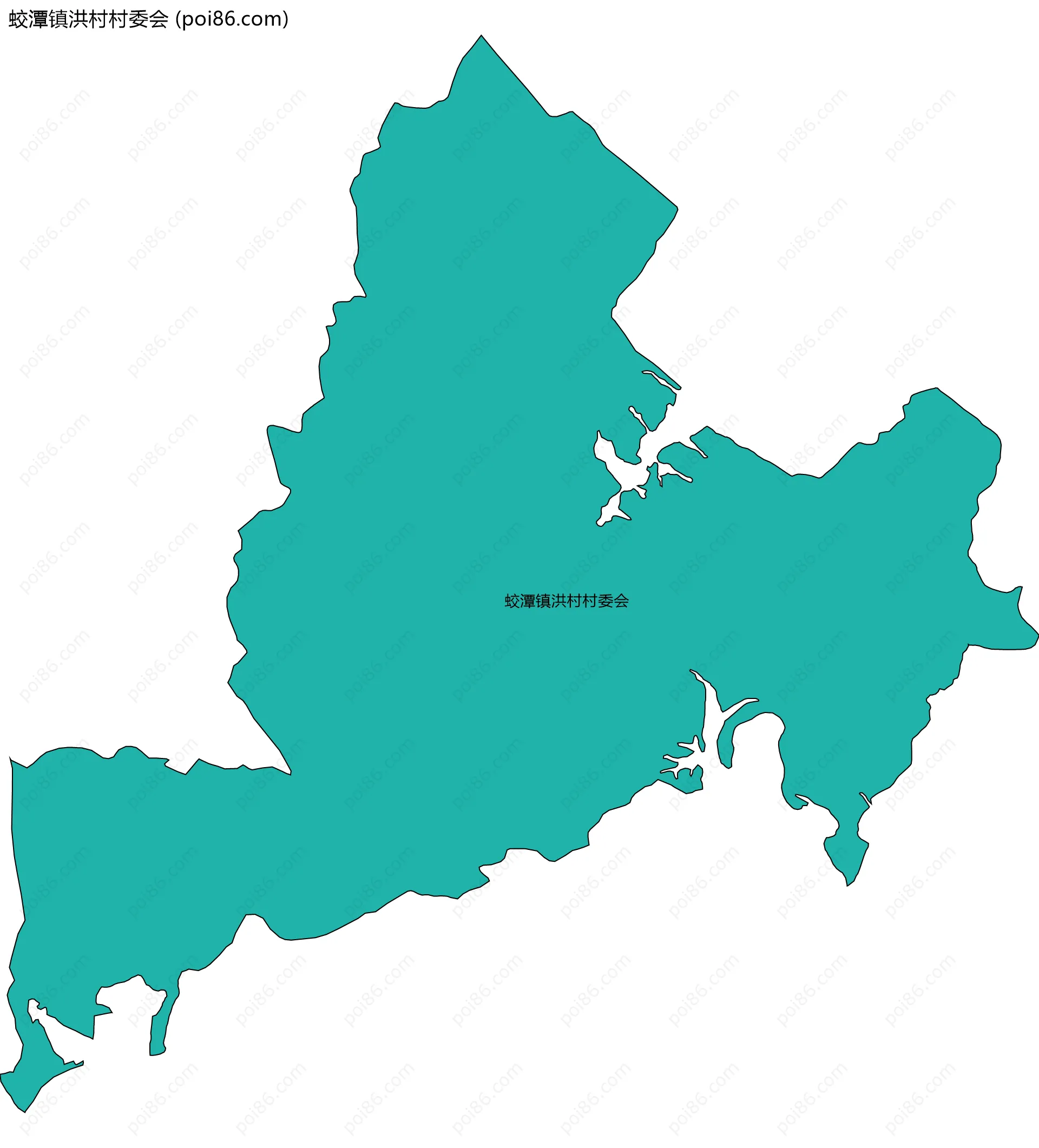 蛟潭镇洪村村委会边界地图