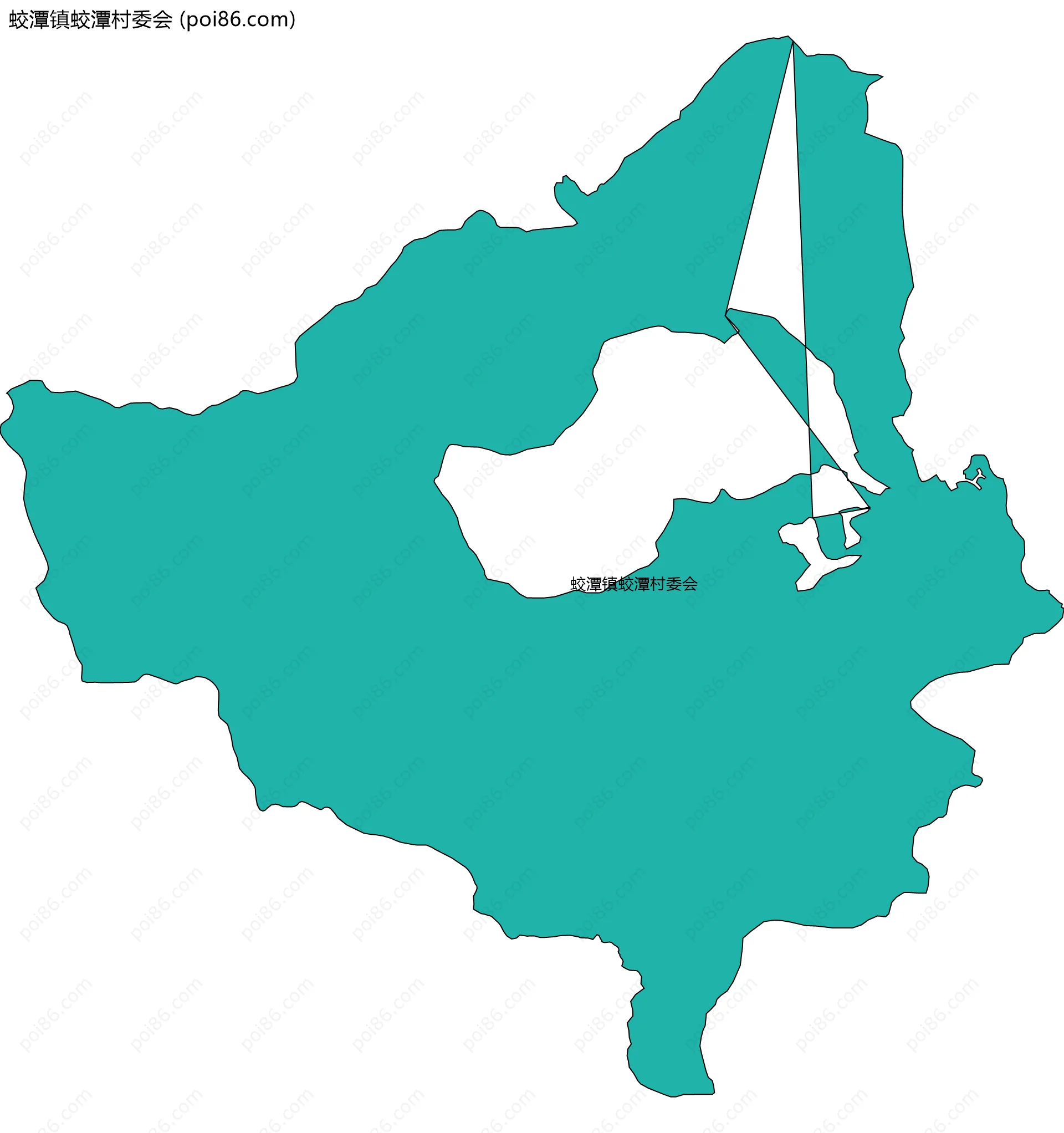 蛟潭镇蛟潭村委会边界地图