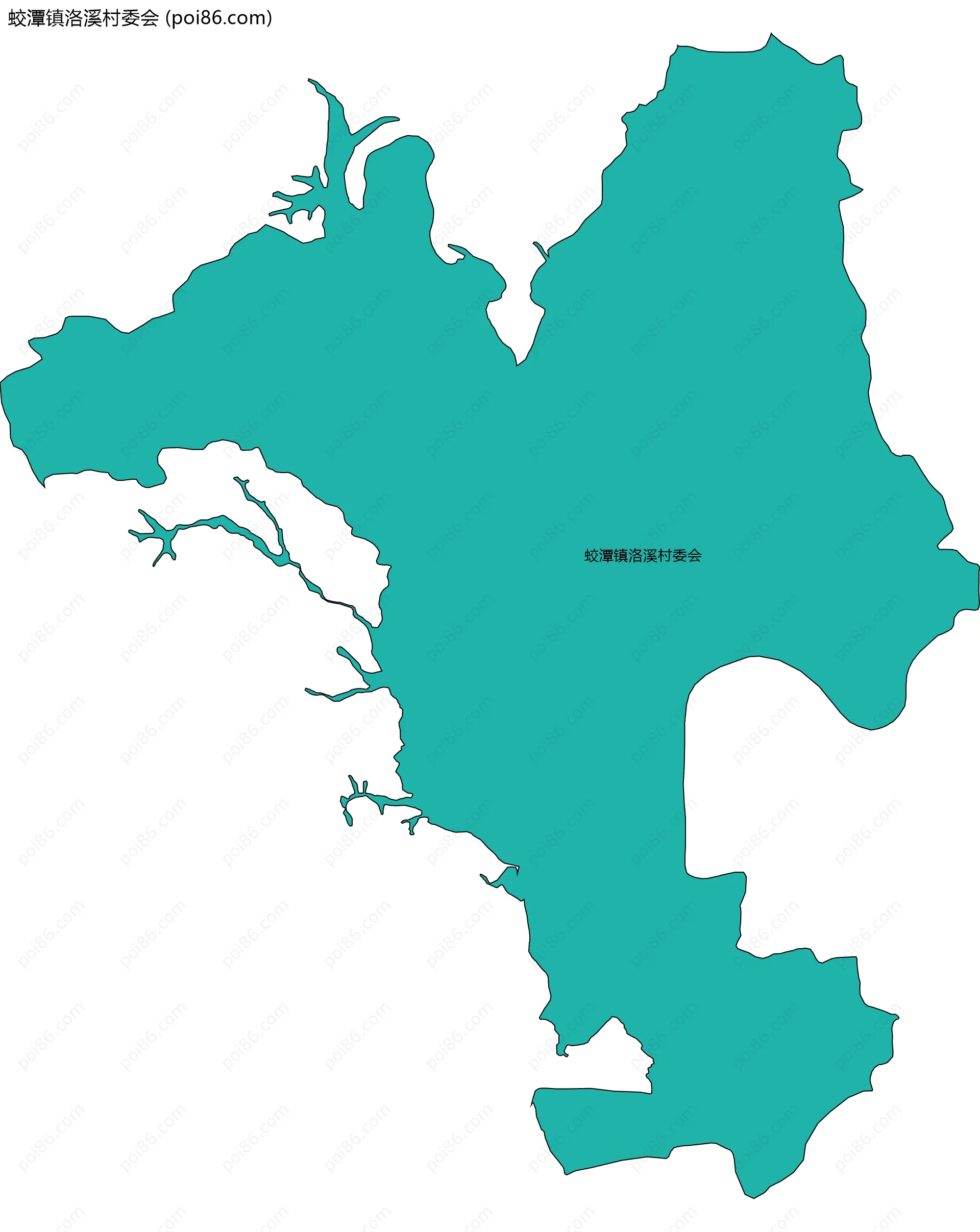 蛟潭镇洛溪村委会边界地图
