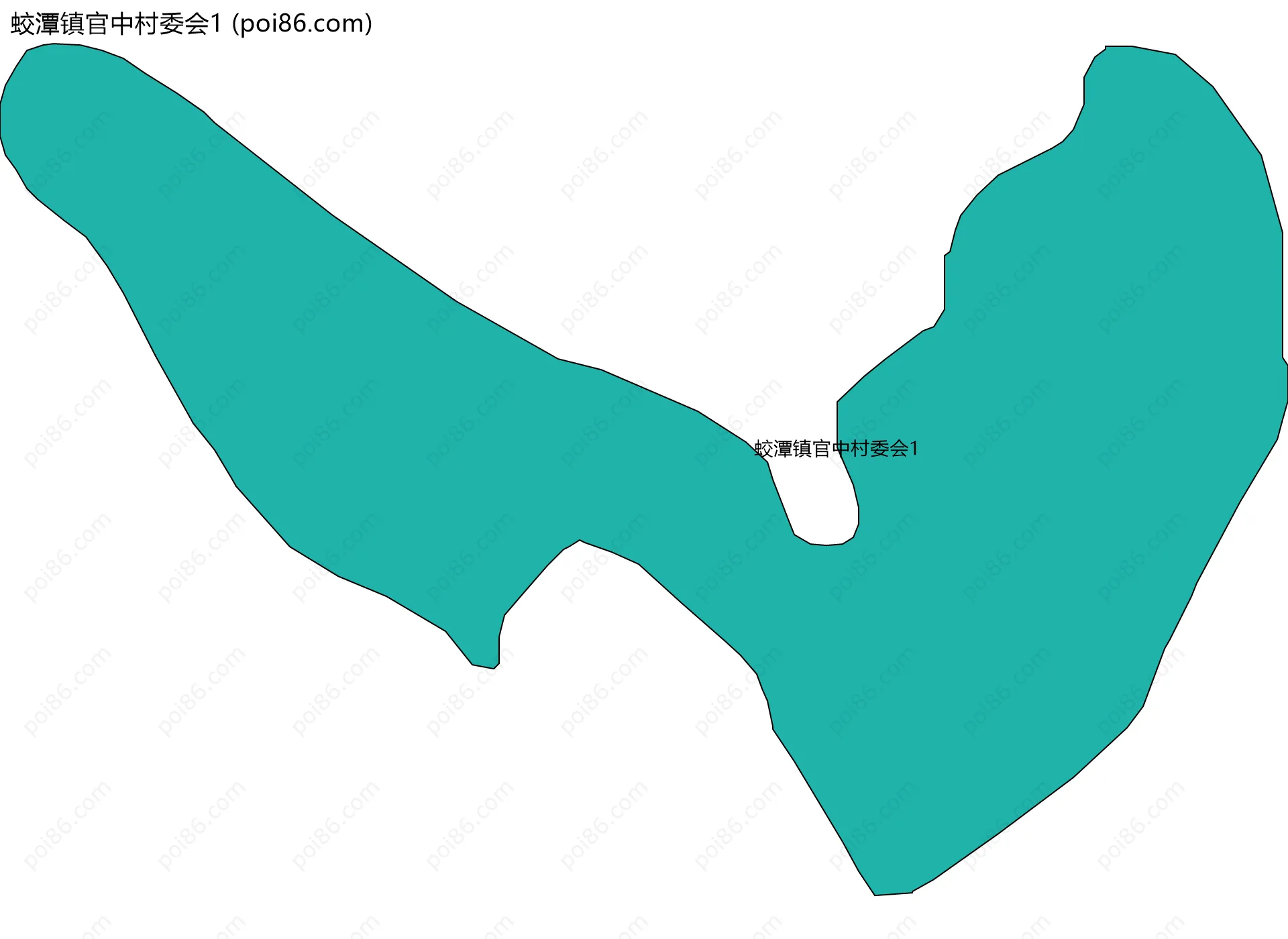 蛟潭镇官中村委会1边界地图