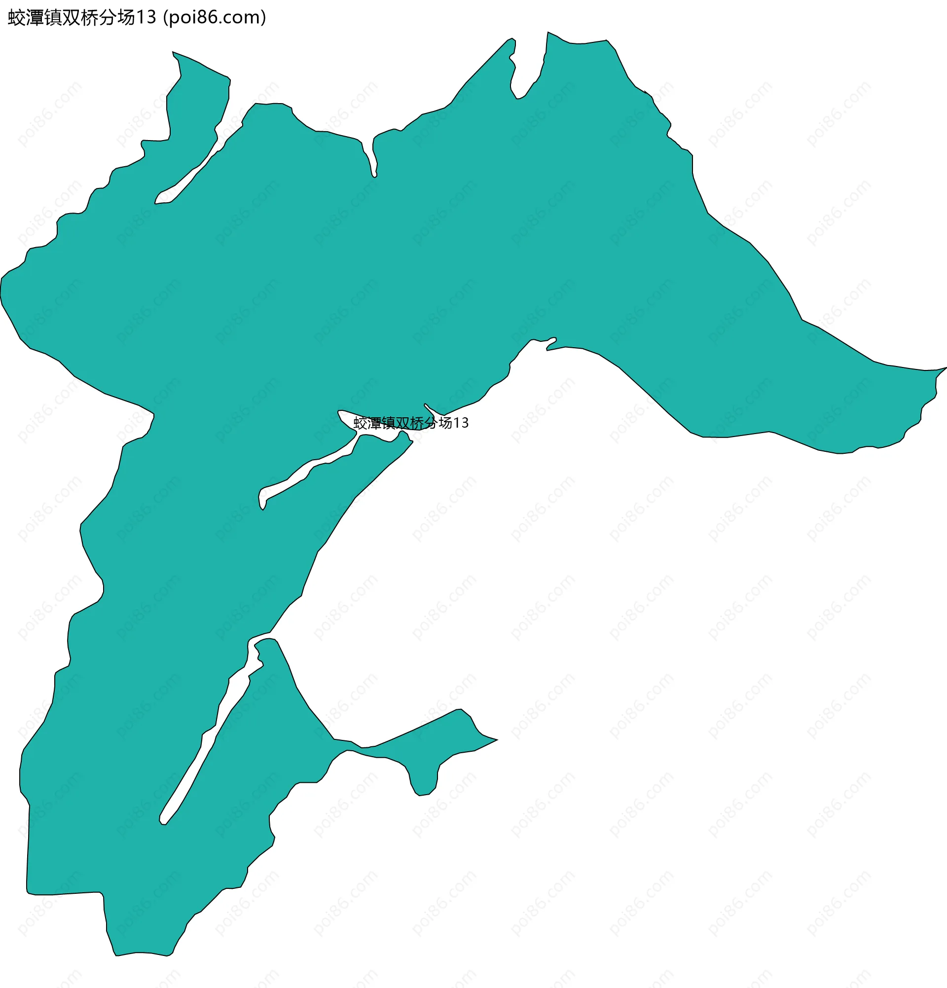 蛟潭镇双桥分场13边界地图
