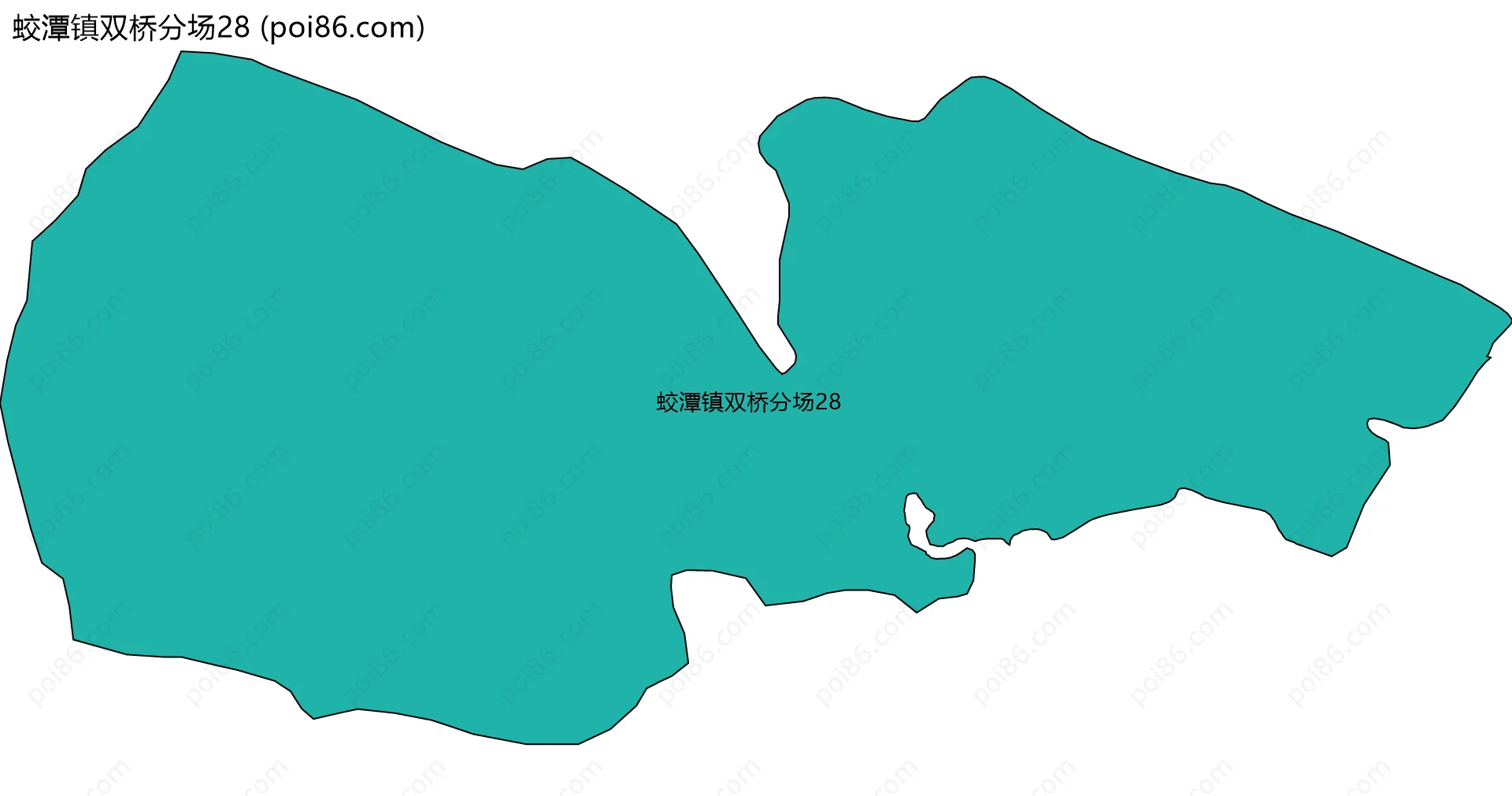 蛟潭镇双桥分场28边界地图