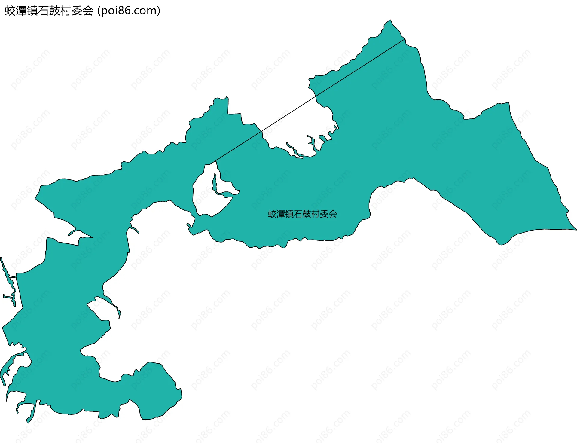 蛟潭镇石鼓村委会边界地图