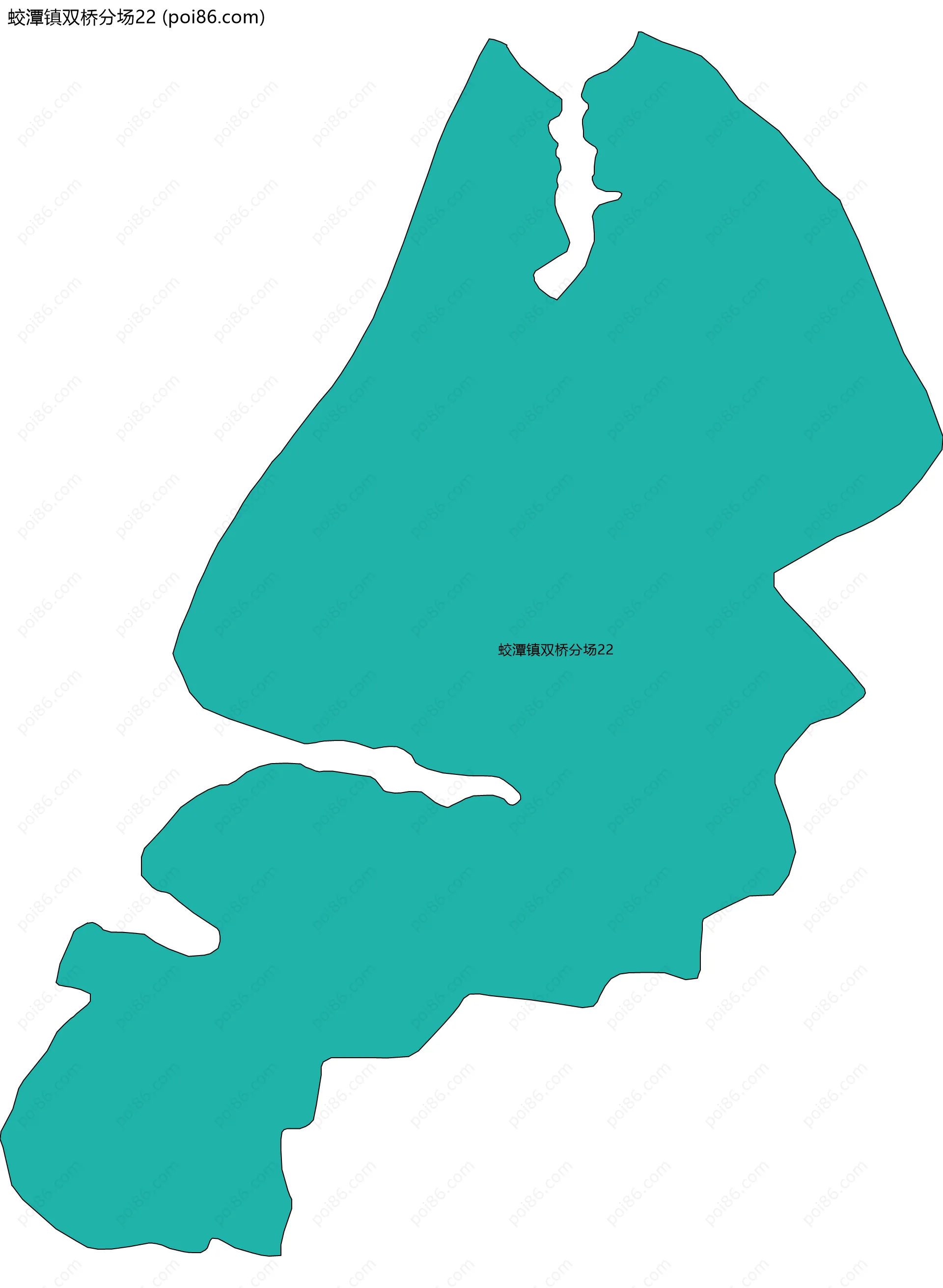 蛟潭镇双桥分场22边界地图
