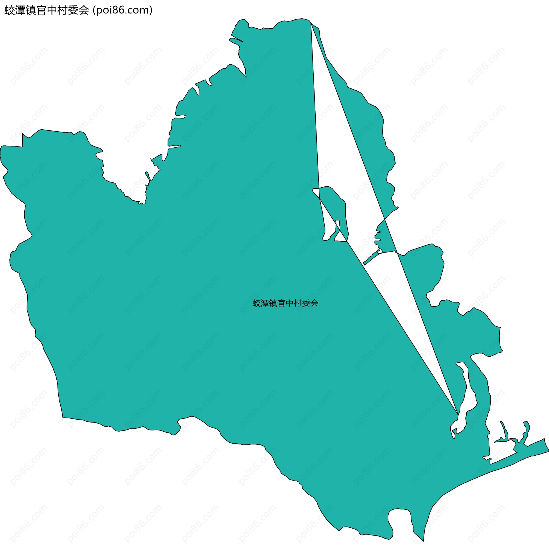 蛟潭镇官中村委会边界地图