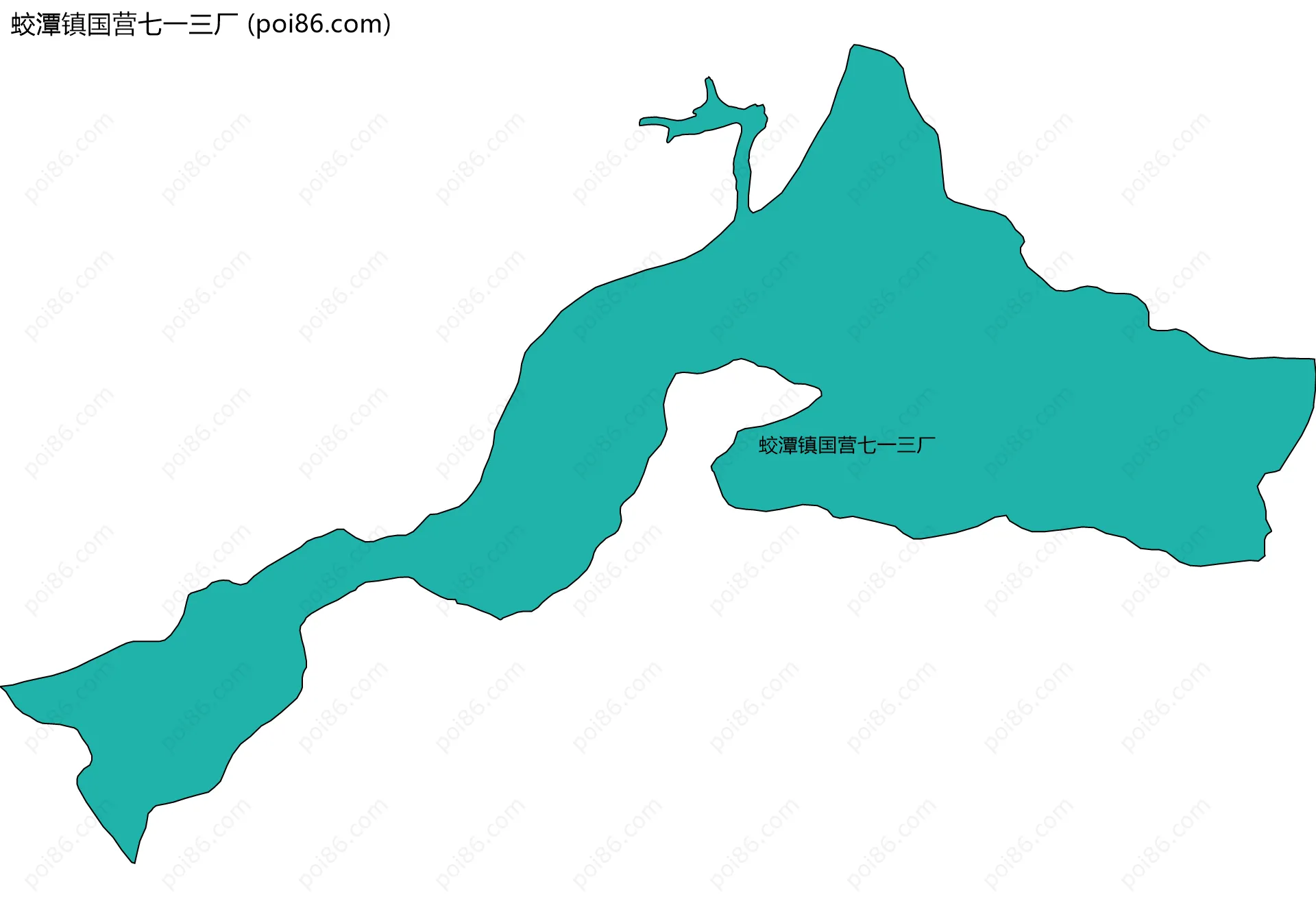 蛟潭镇国营七一三厂边界地图