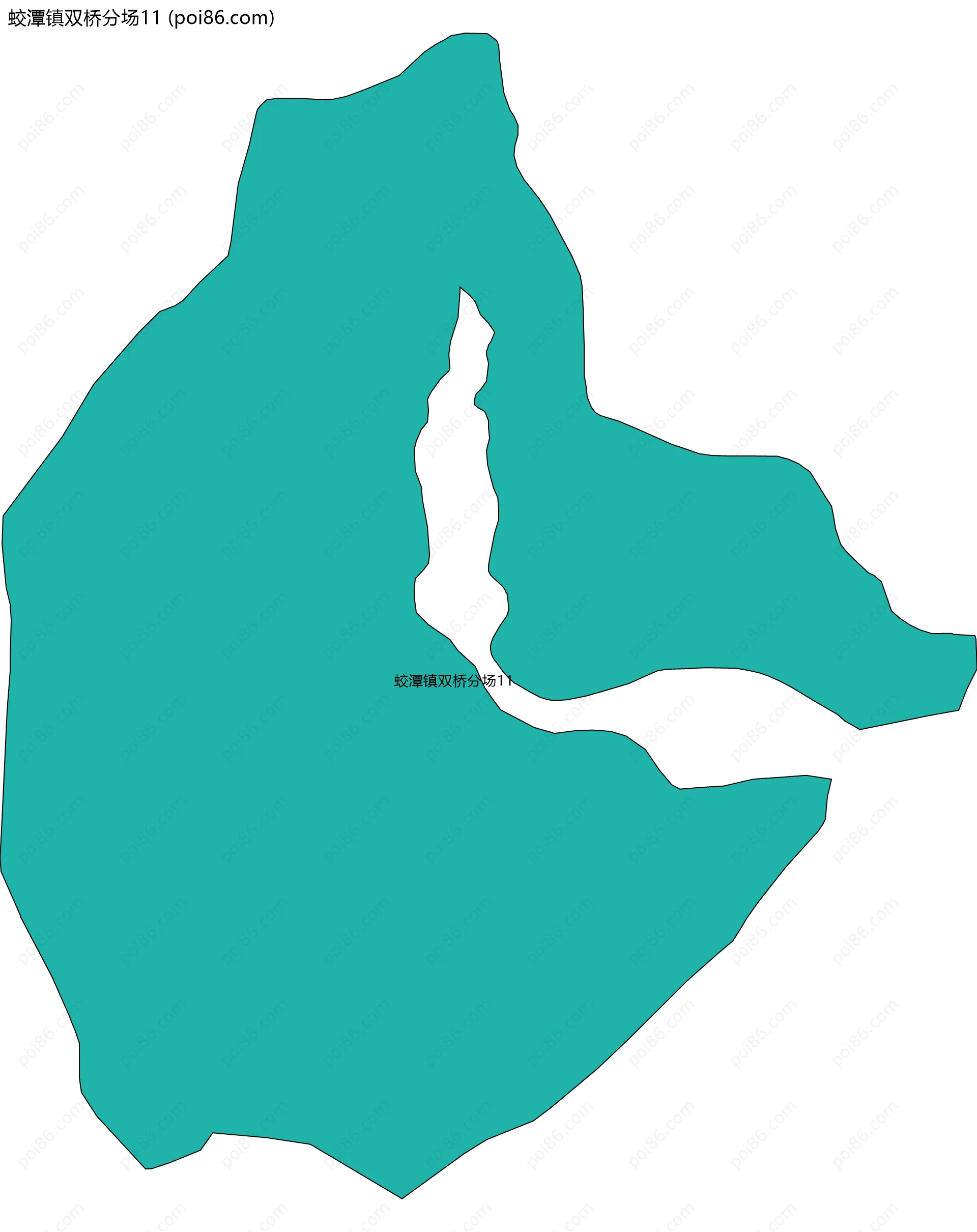 蛟潭镇双桥分场11边界地图