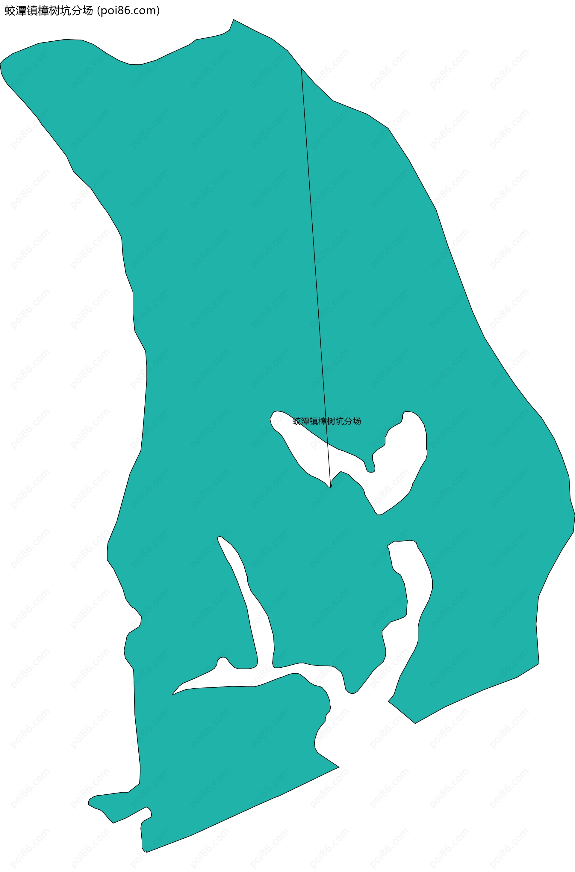 蛟潭镇樟树坑分场边界地图