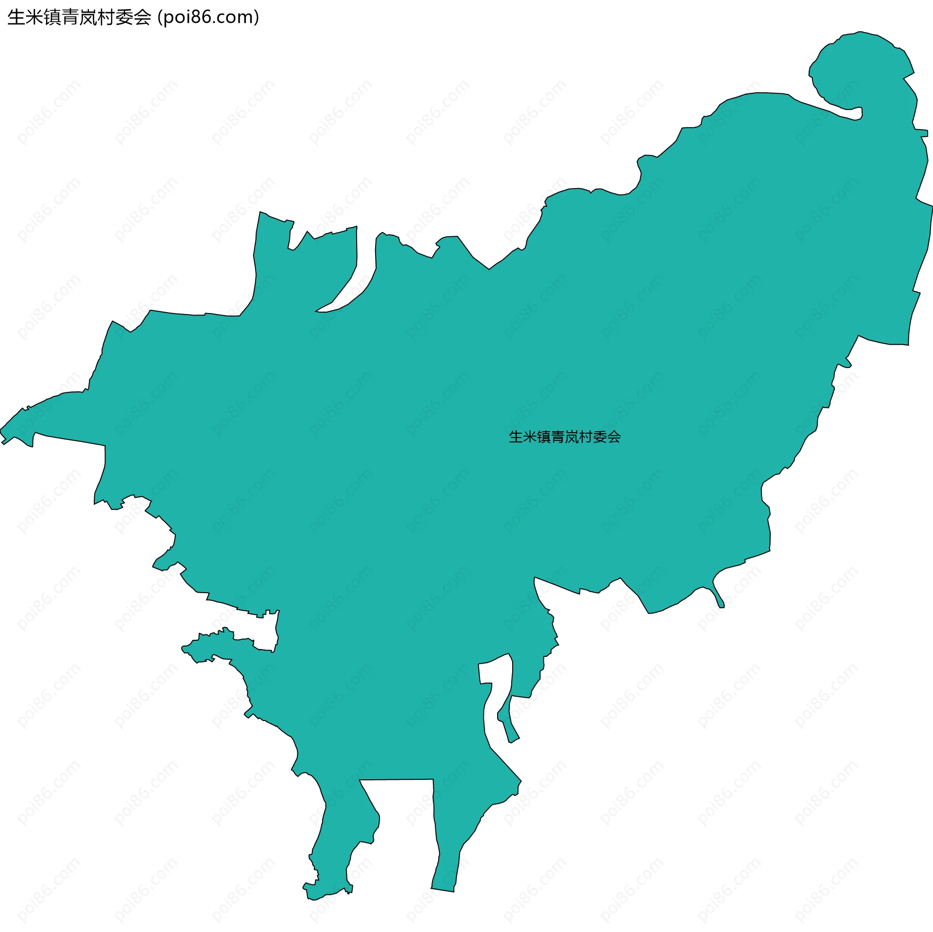 生米镇青岚村委会边界地图