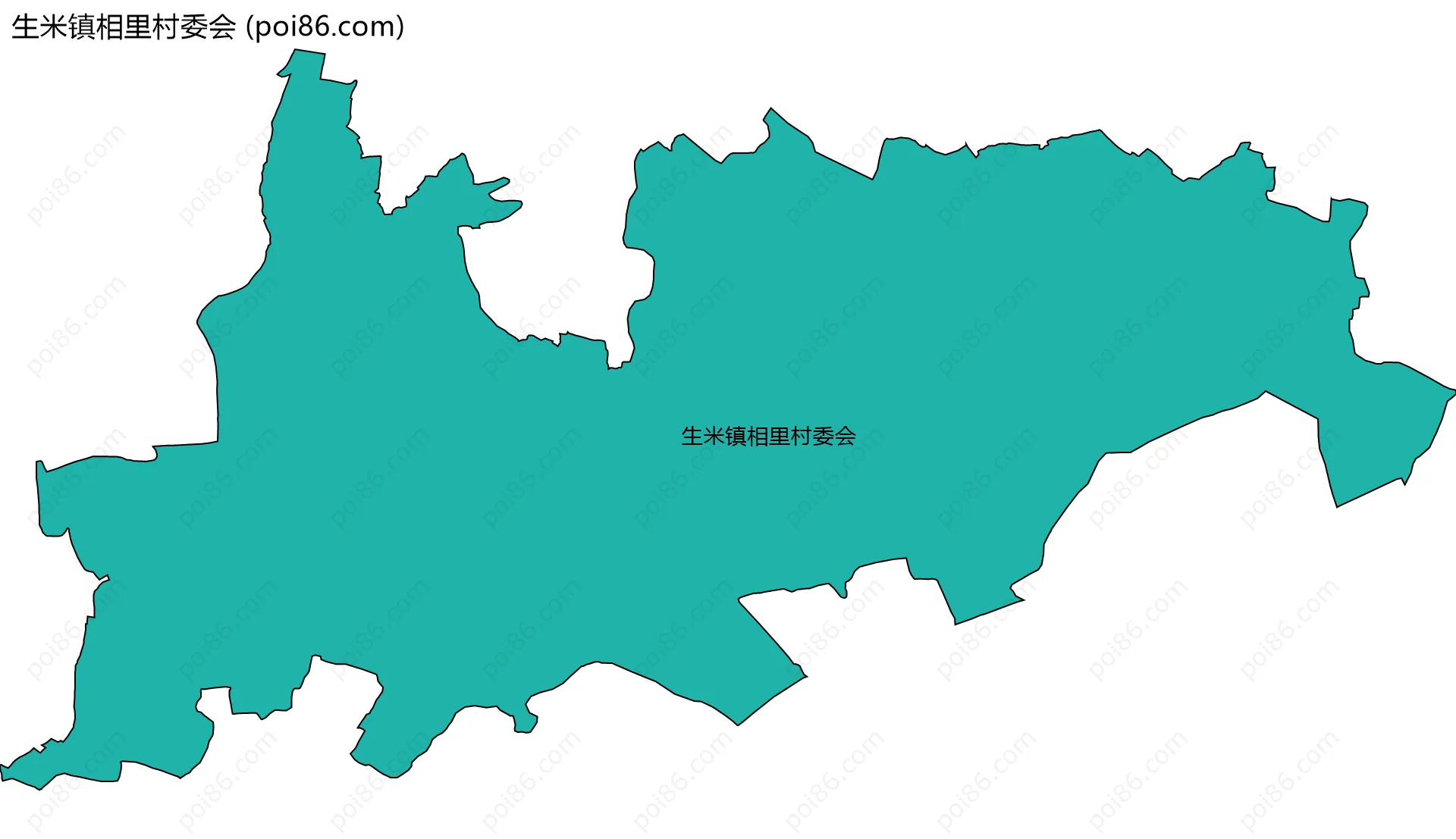 生米镇相里村委会边界地图