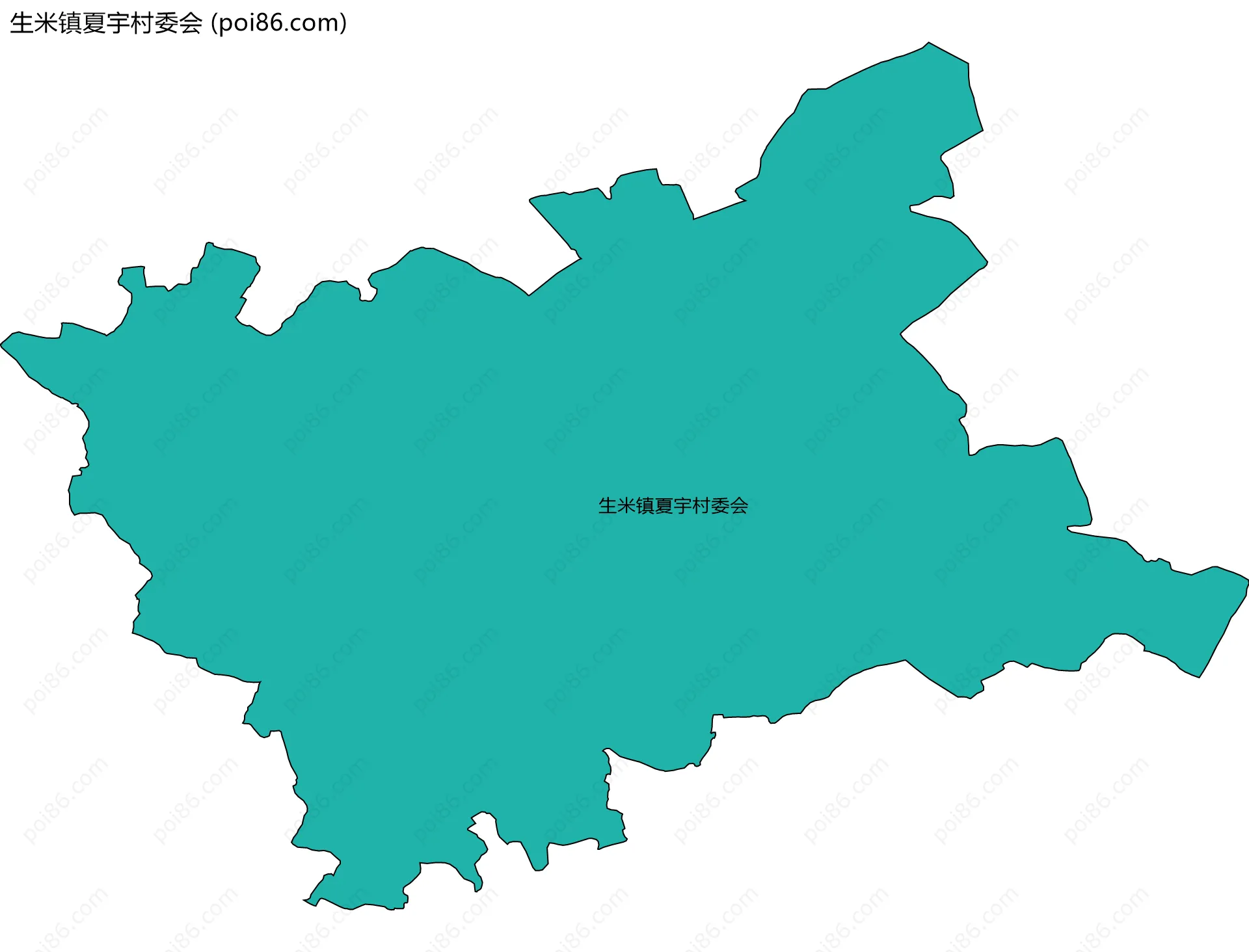 生米镇夏宇村委会边界地图