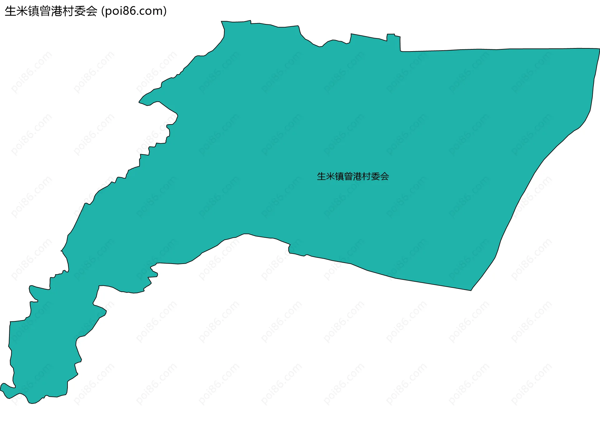 生米镇曾港村委会边界地图