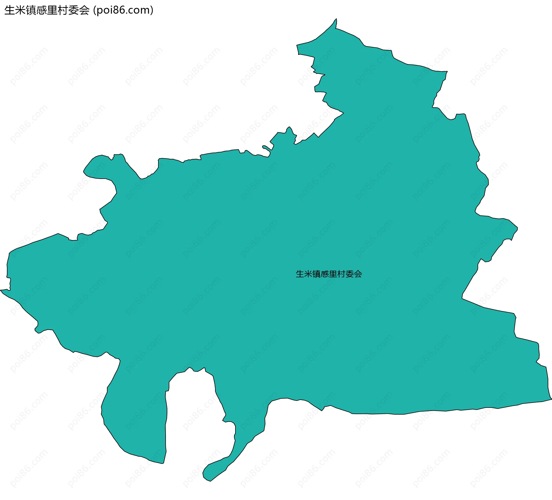 生米镇感里村委会边界地图