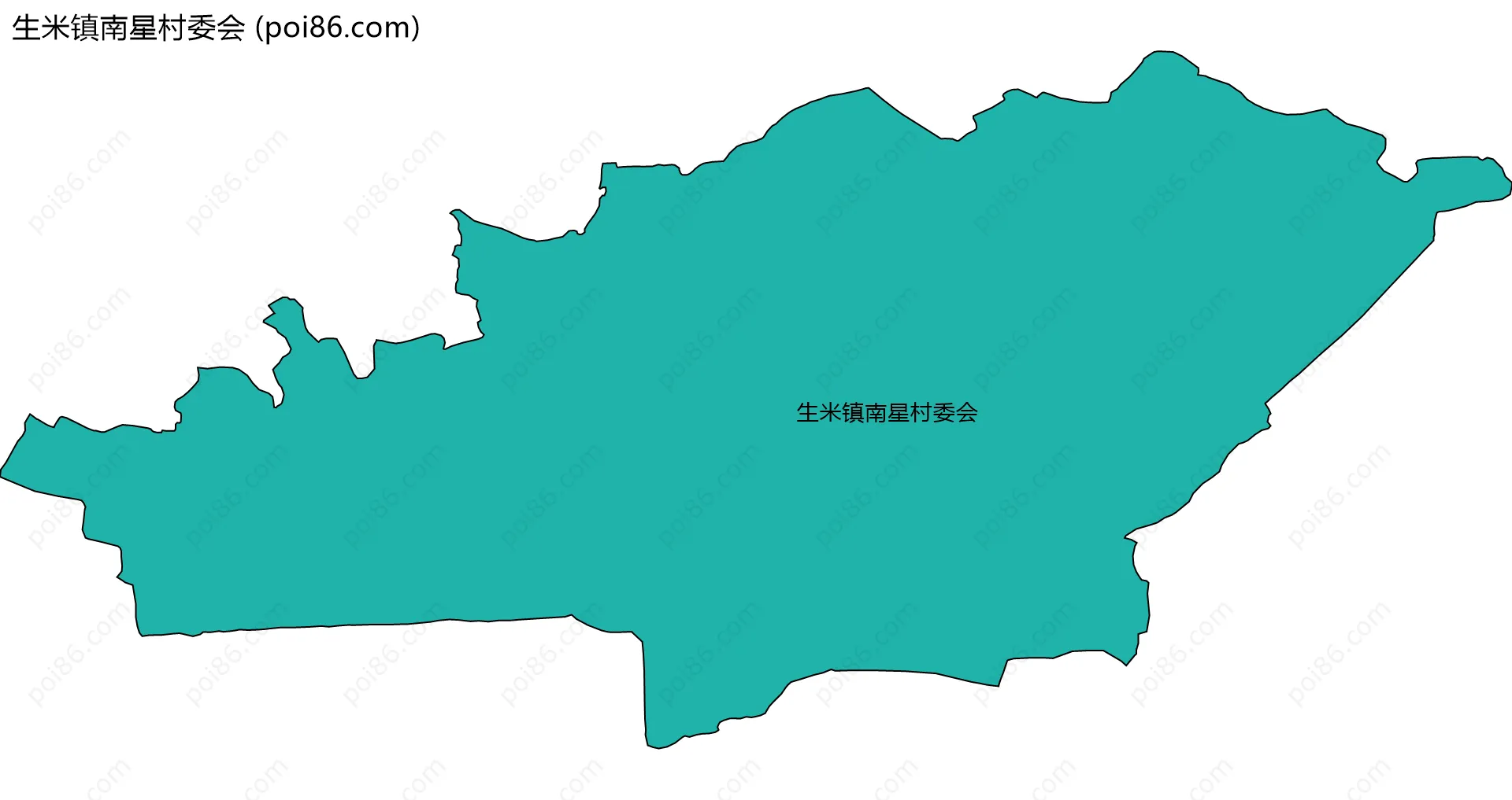 生米镇南星村委会边界地图