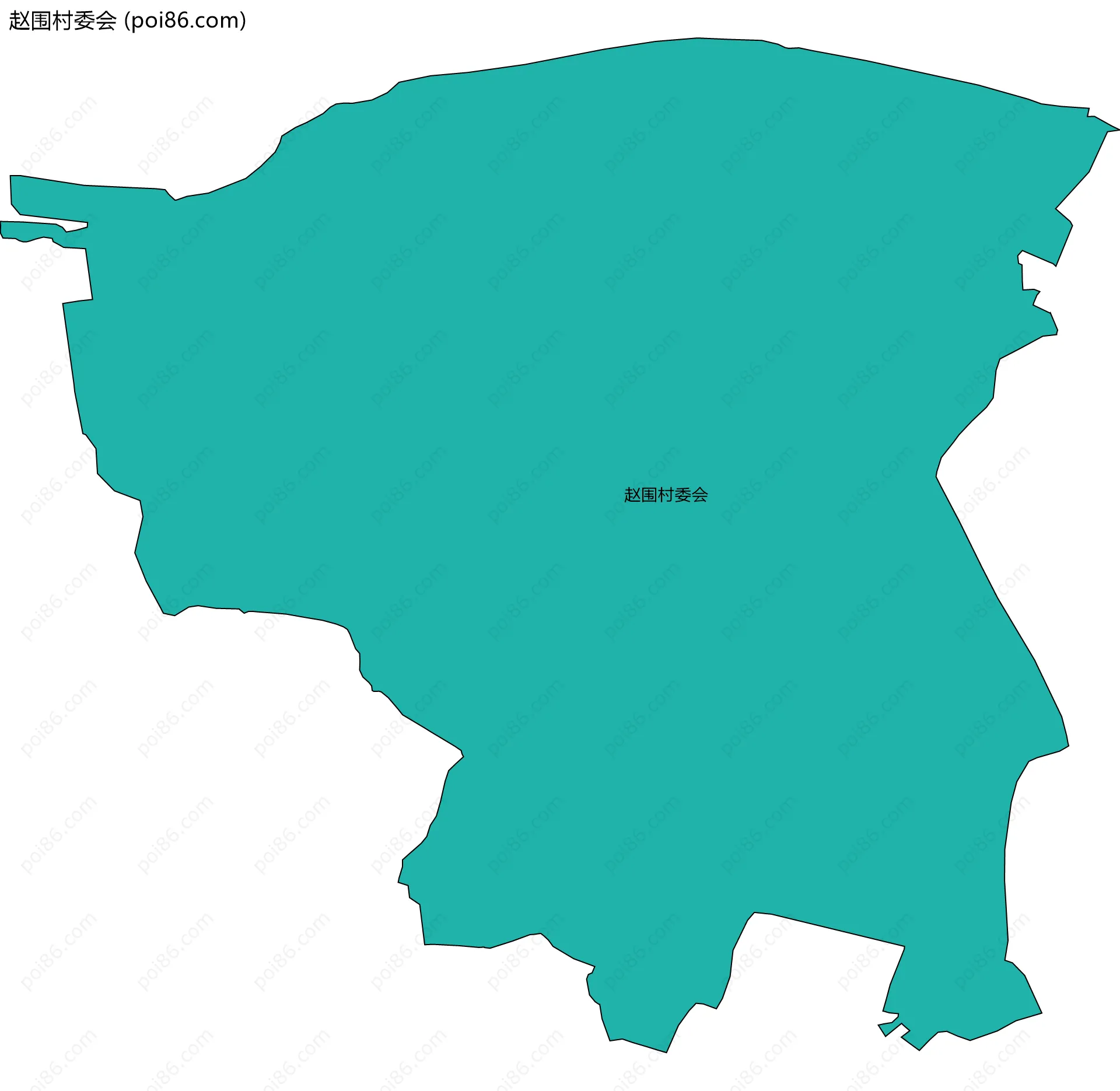 赵围村委会边界地图