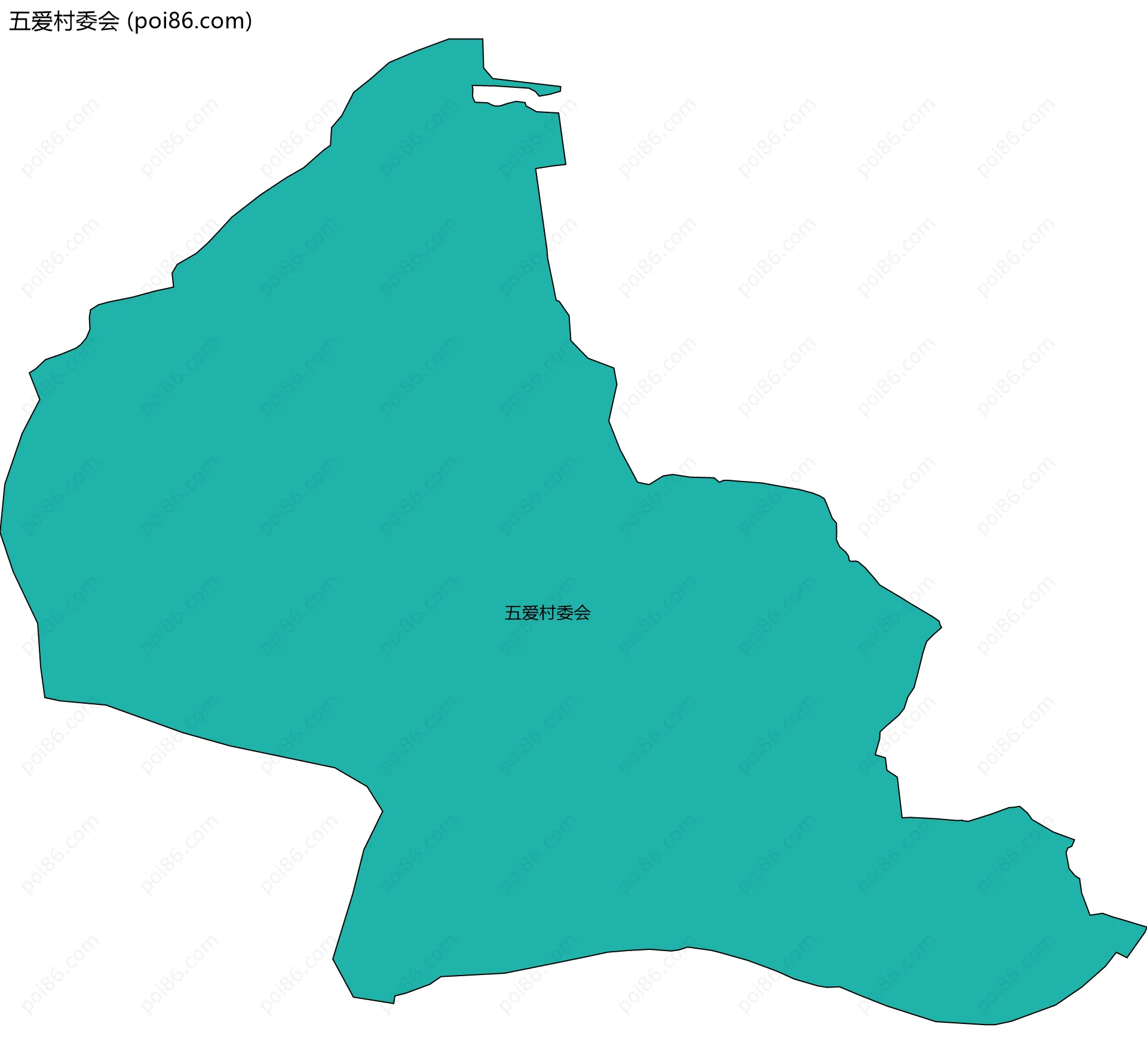 五爱村委会边界地图