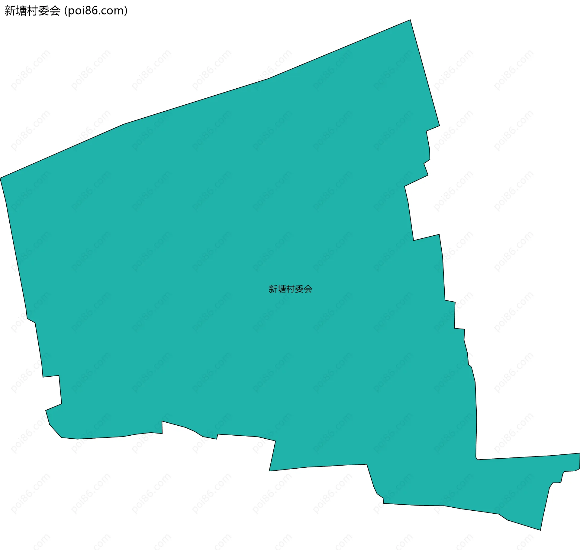 新塘村委会边界地图