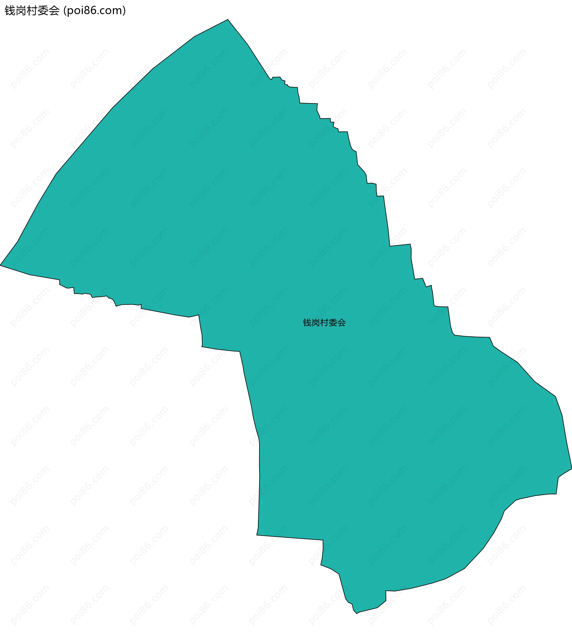 钱岗村委会边界地图