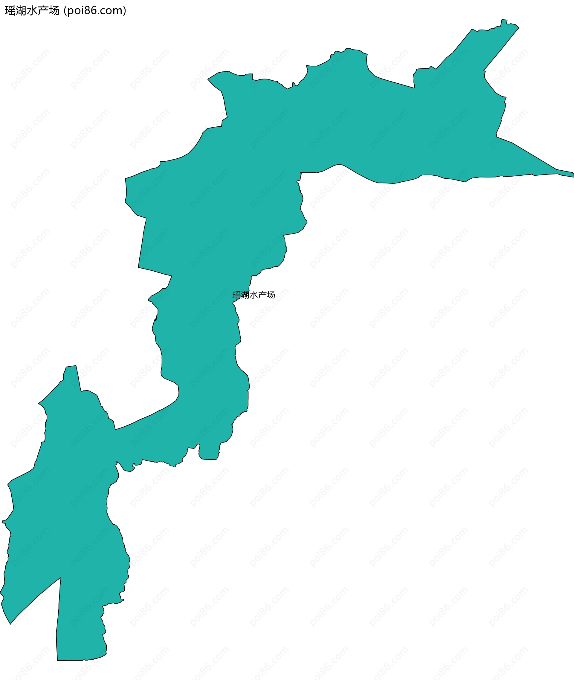 瑶湖水产场边界地图