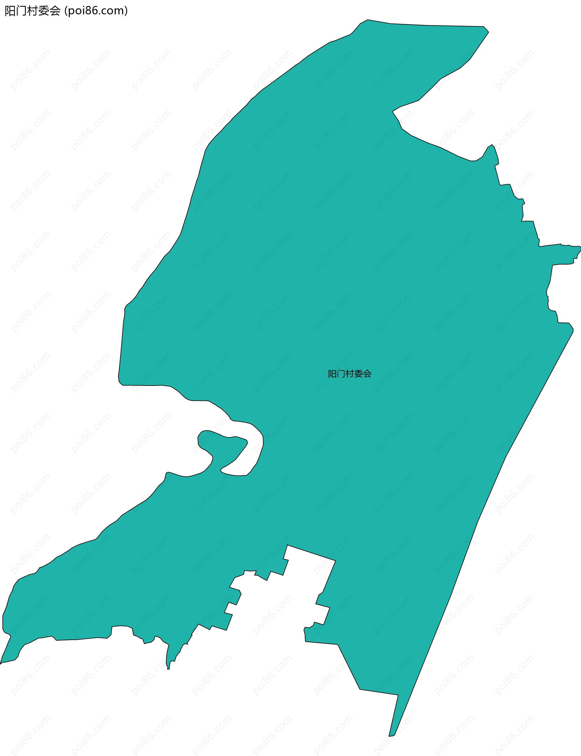 阳门村委会边界地图