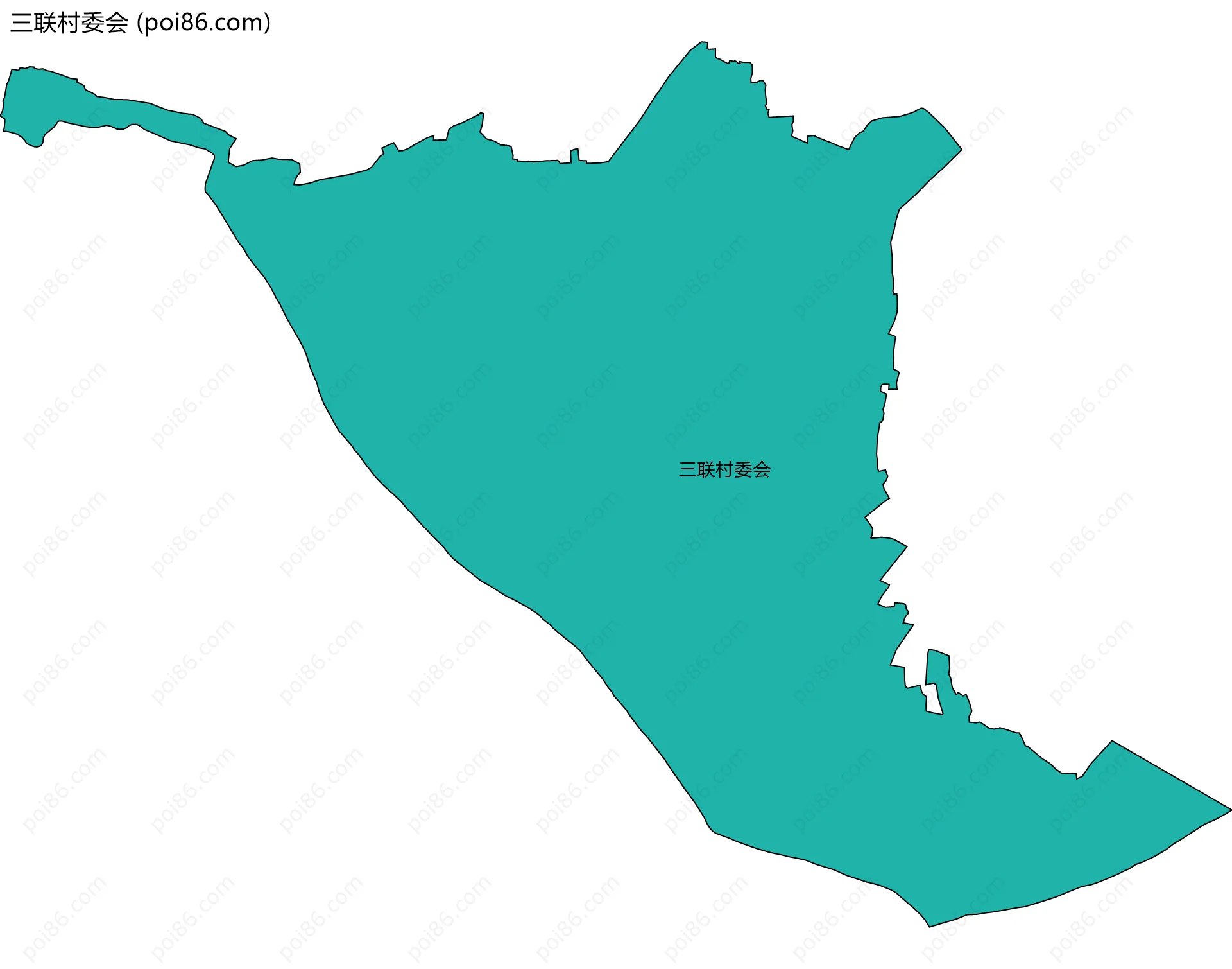 三联村委会边界地图