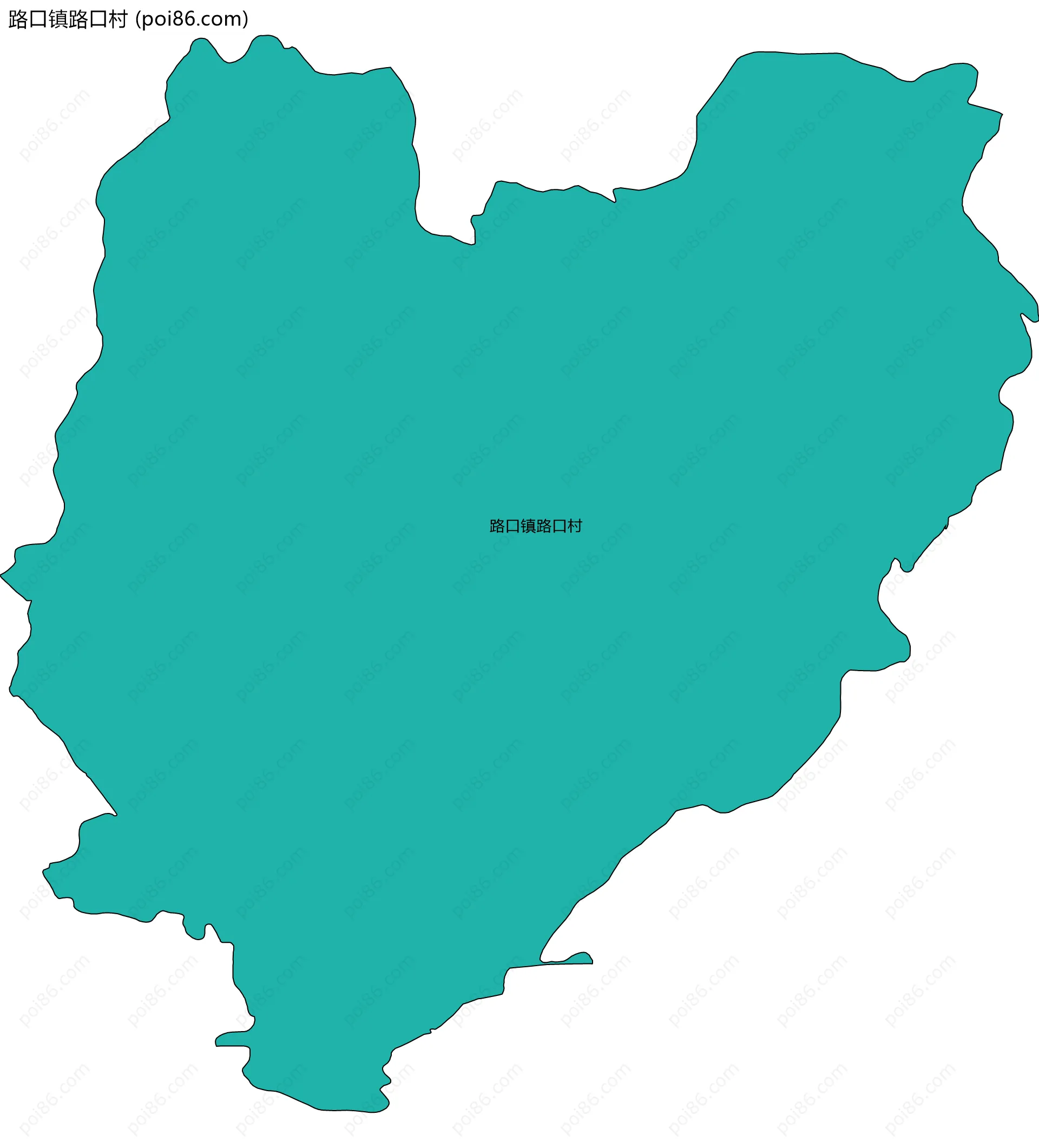 路口镇路口村边界地图