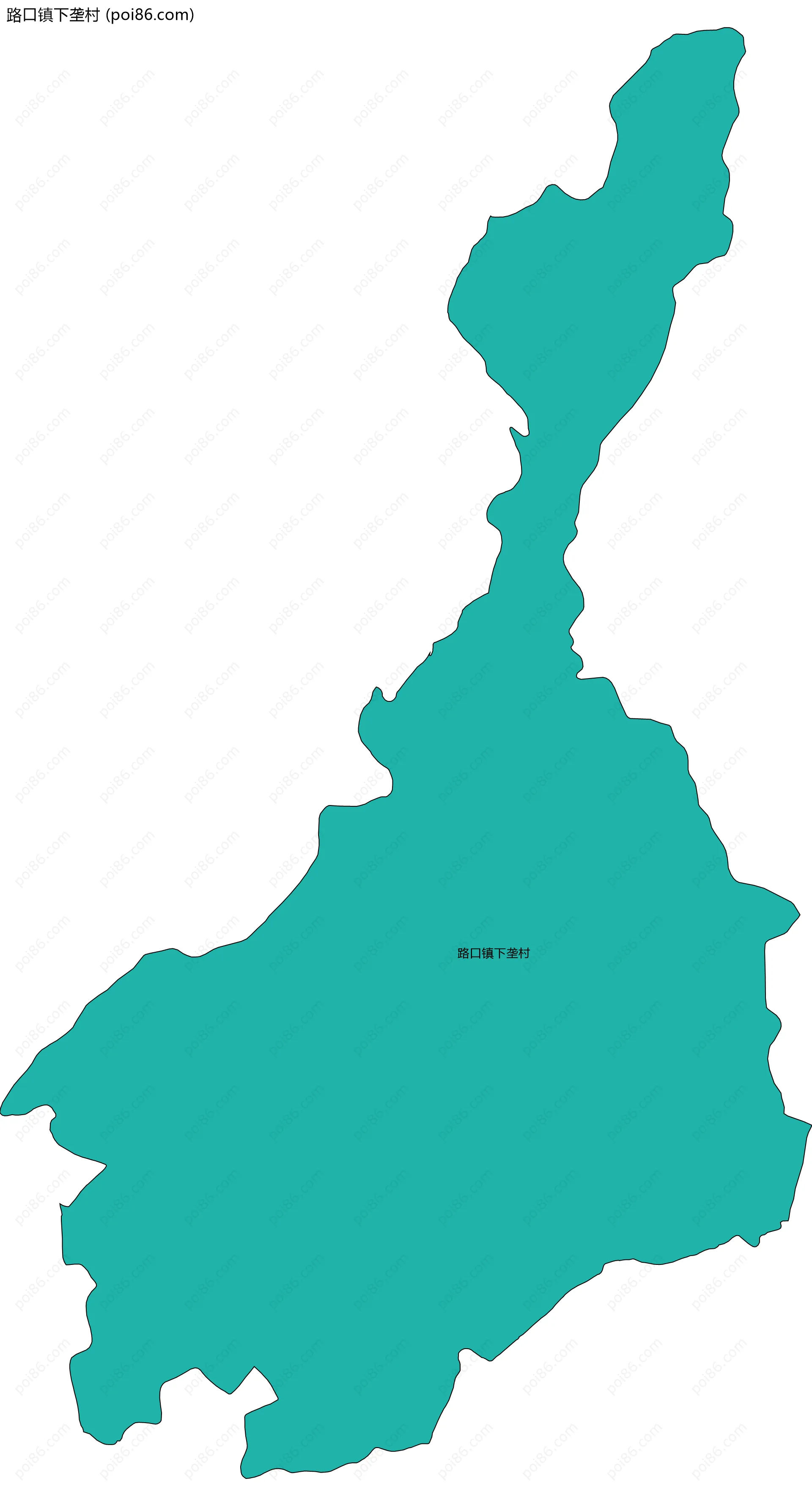 路口镇下垄村边界地图