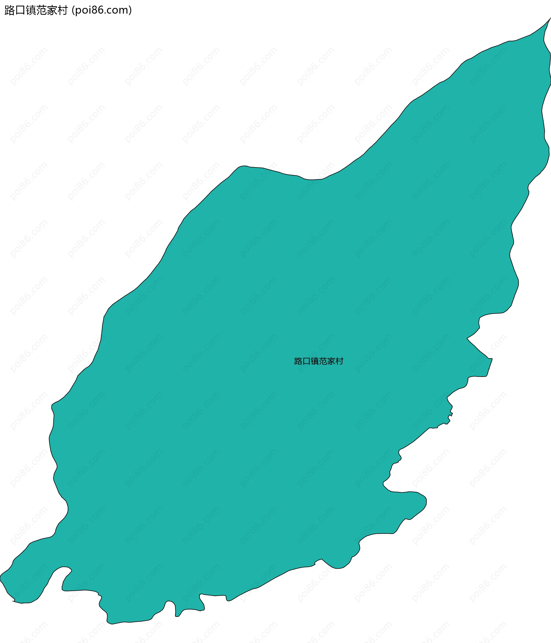 路口镇范家村边界地图